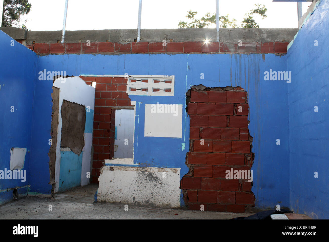 blue-broken-down-house-stock-photo-alamy