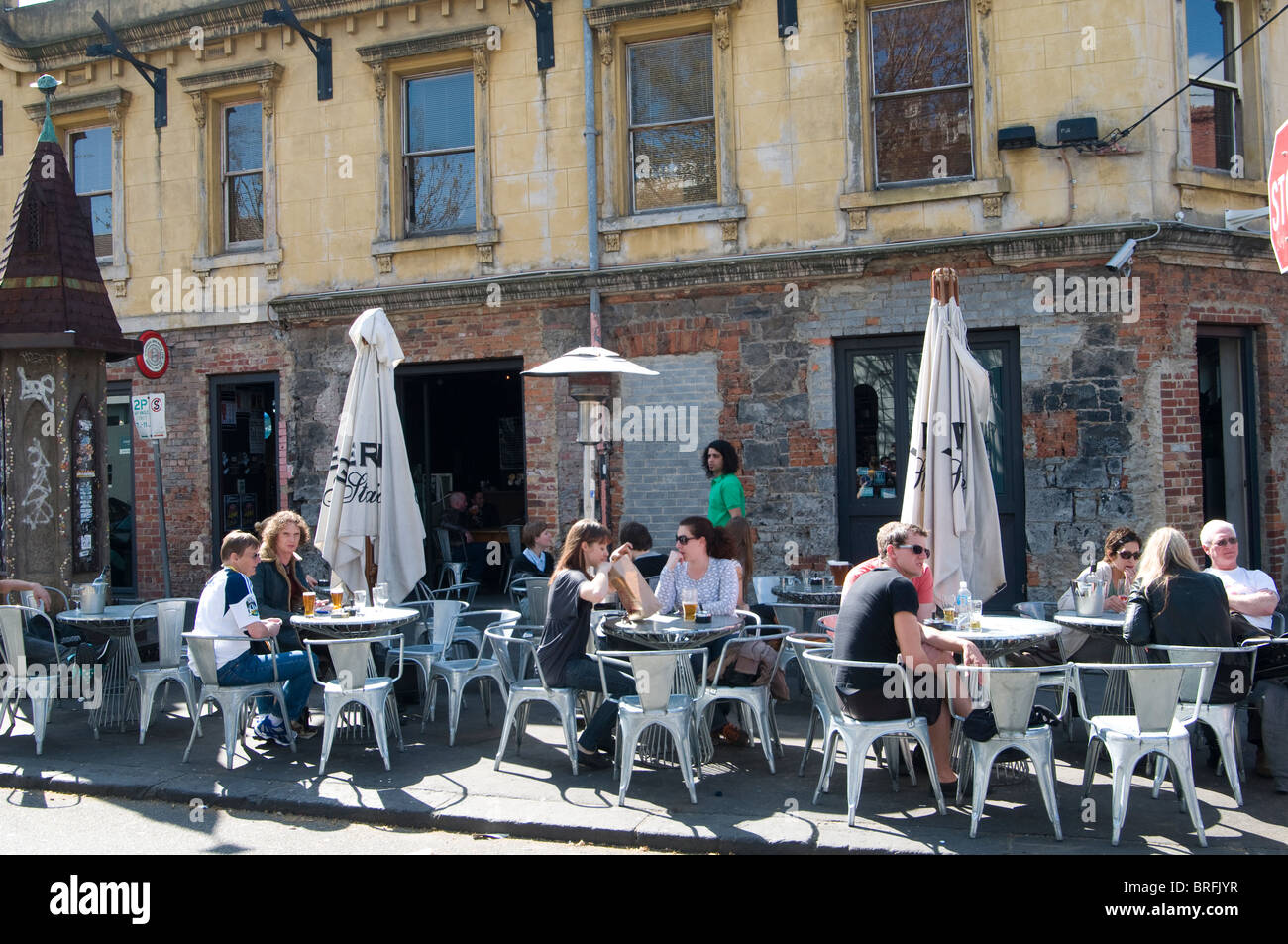 outdoor bar, Fitzroy, Australia Stock Photo Alamy