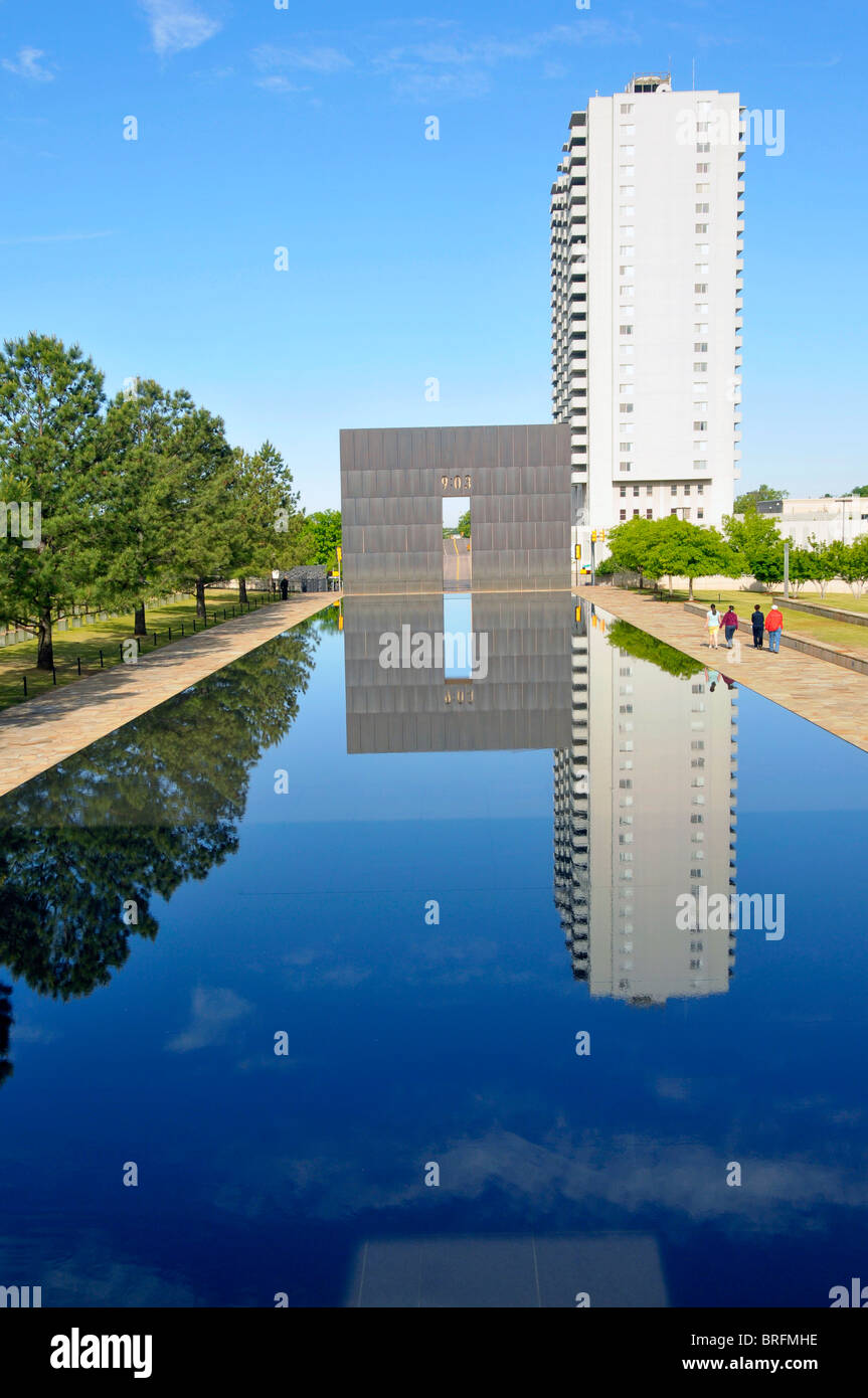 Wall marking time of bombing 9:03 Oklahoma City Bombing Site Alfred P ...