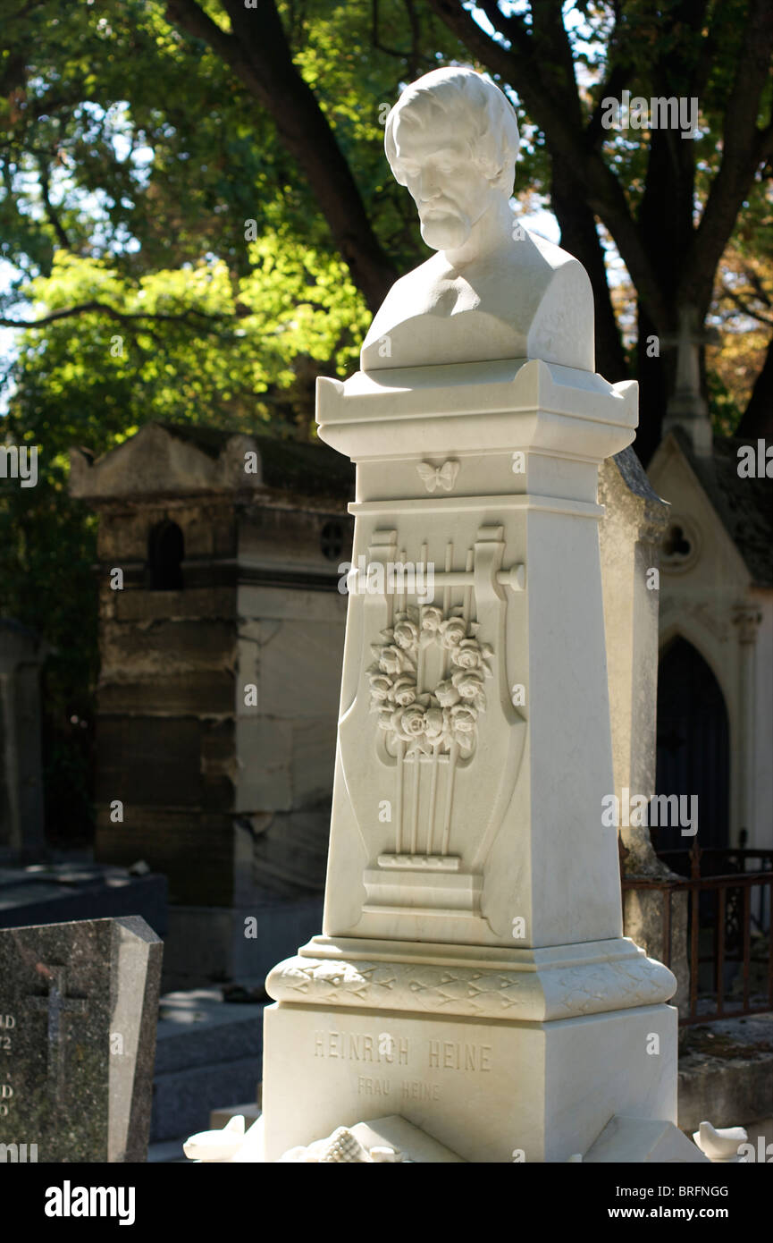 Heinrich Heine grave in Montmartre cemetery Paris France Stock Photo - Alamy