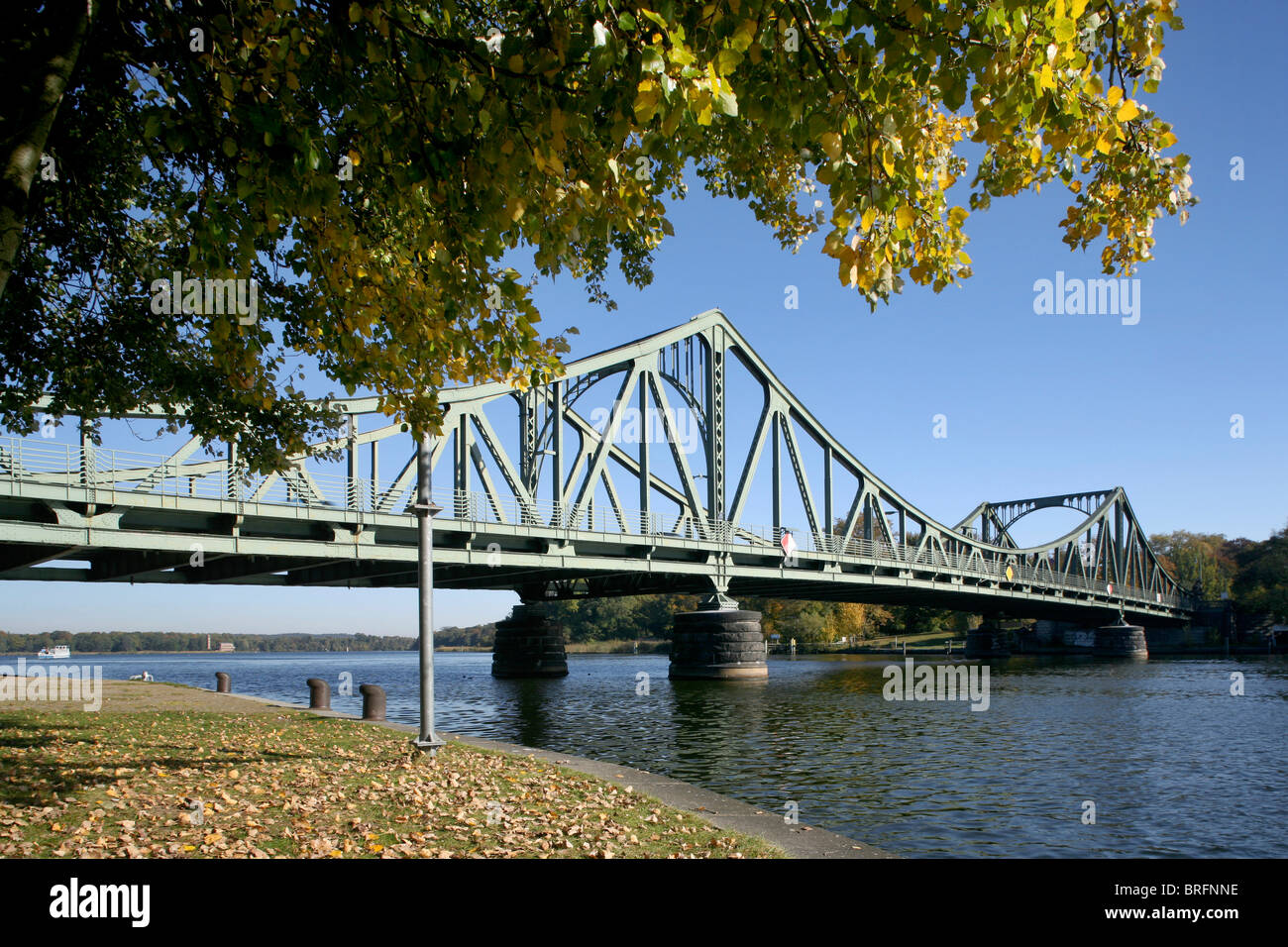 Glienicker Bridge between Berlin and Potsdam, Berlin, Potsdam, Brandenburg, Germany, Europe Stock Photo