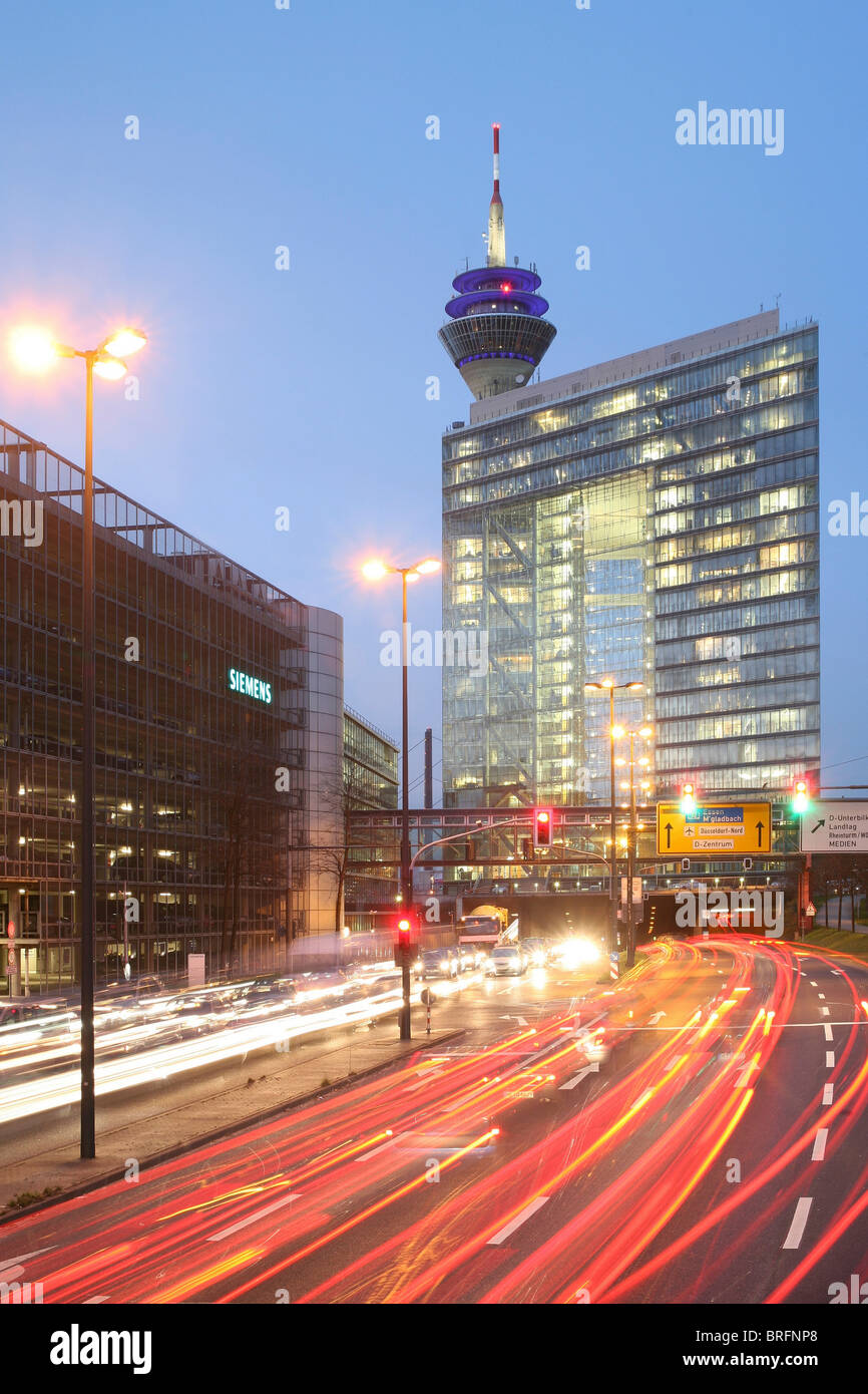 Stadttor office building, seat of NRW state chancellery, Duesseldorf, North Rhine-Westphalia, Germany, Europe Stock Photo