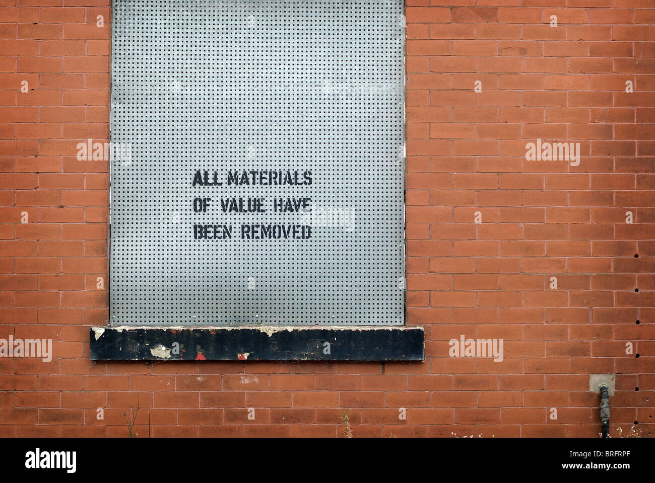 All materials of value have been removed Stock Photo