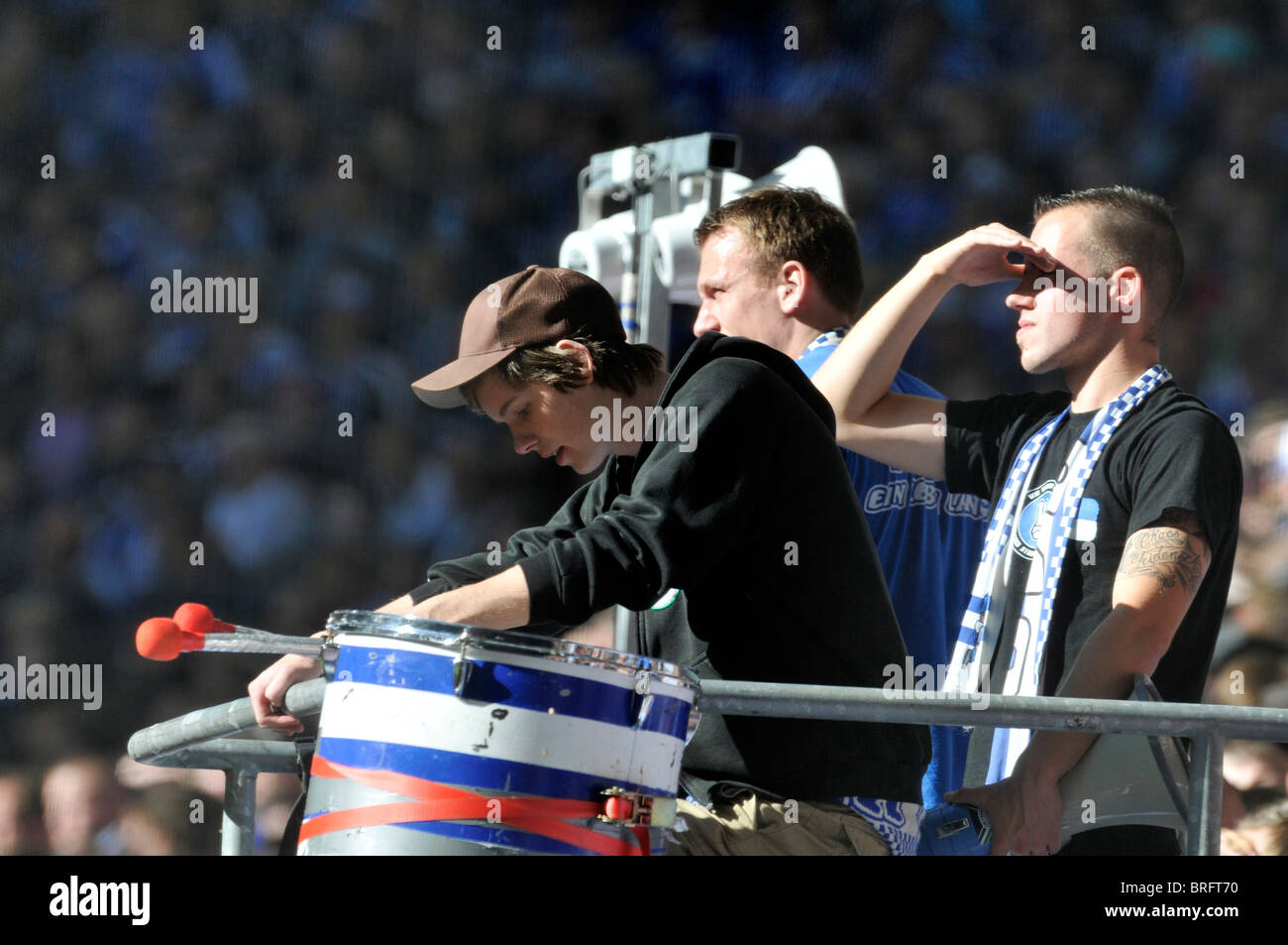 frustrated supporters of german football Bundesliga clup Schalke 04 Stock Photo