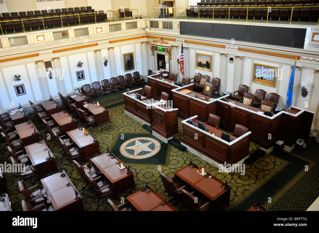 Oklahoma City Capitol Building House of Representatives Chamber Stock