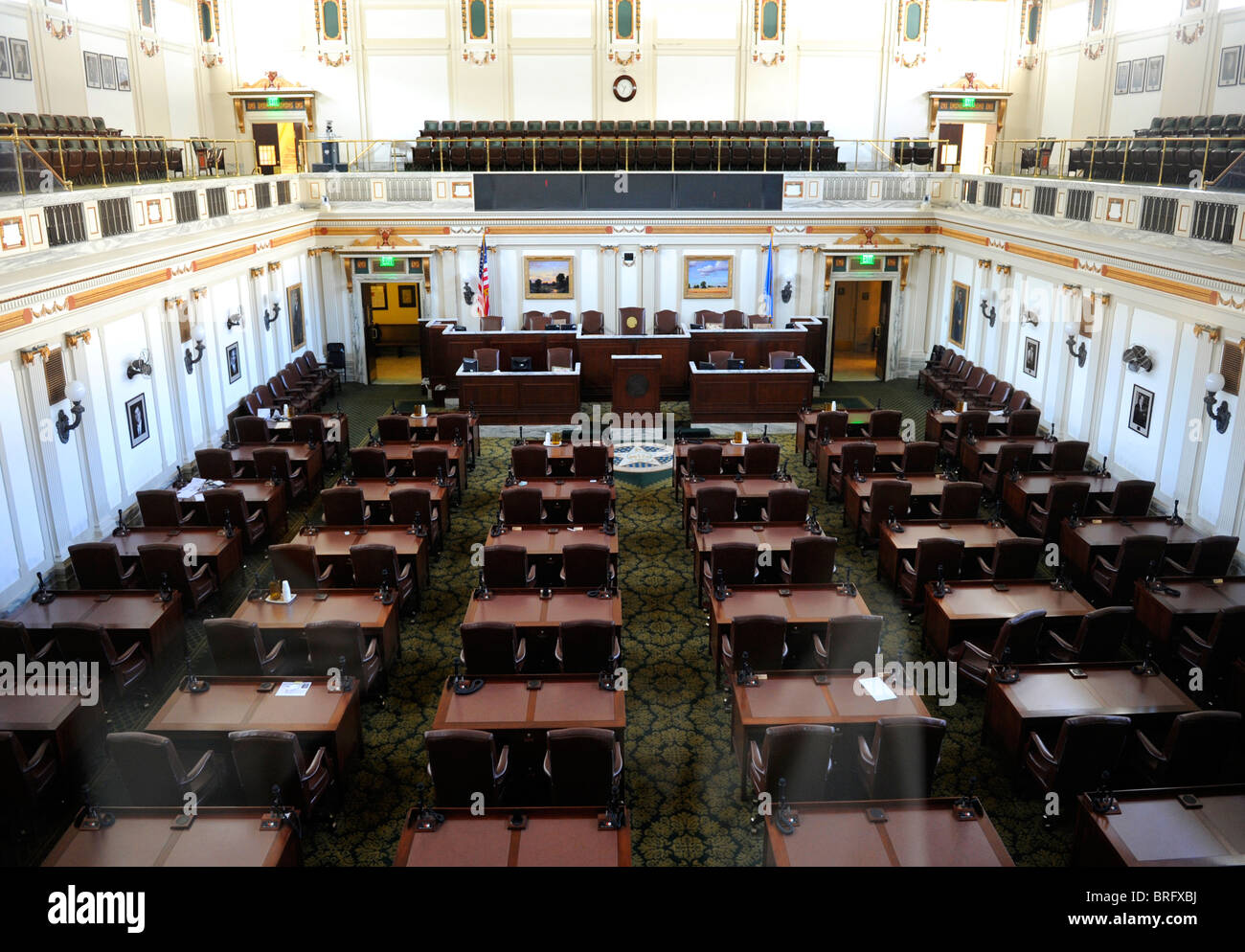 Oklahoma City Capitol Building House of Representatives Chamber Stock Photo
