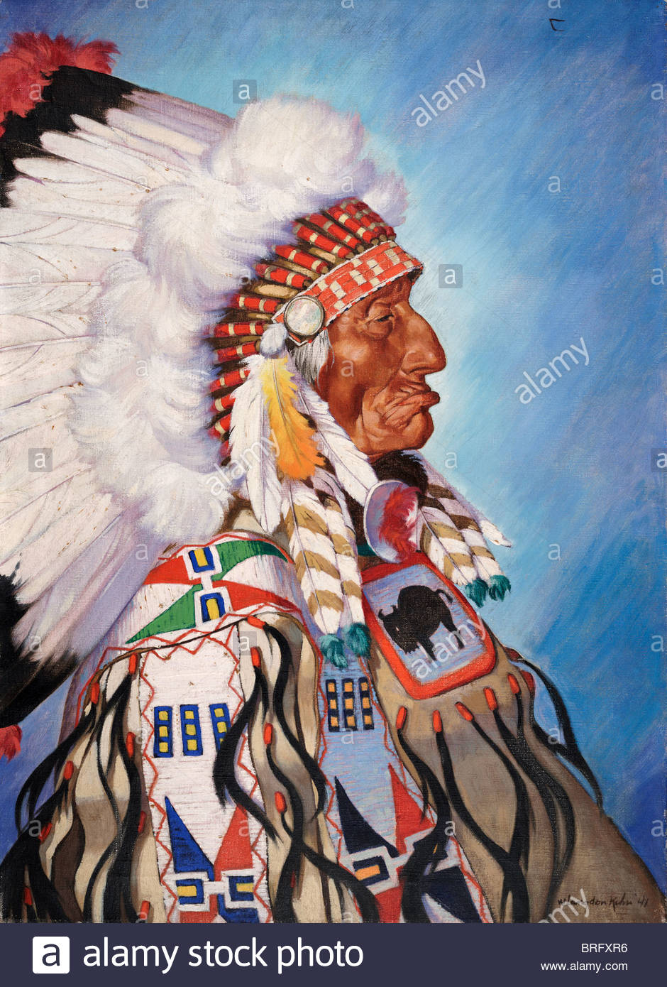 Sitting Bull Headdress Stock Photos & Sitting Bull Headdress Stock