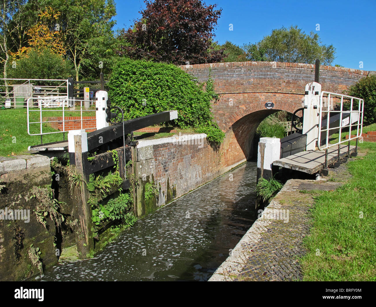 Taunton and Bridgwater Canal Maunsel lock Stock Photo