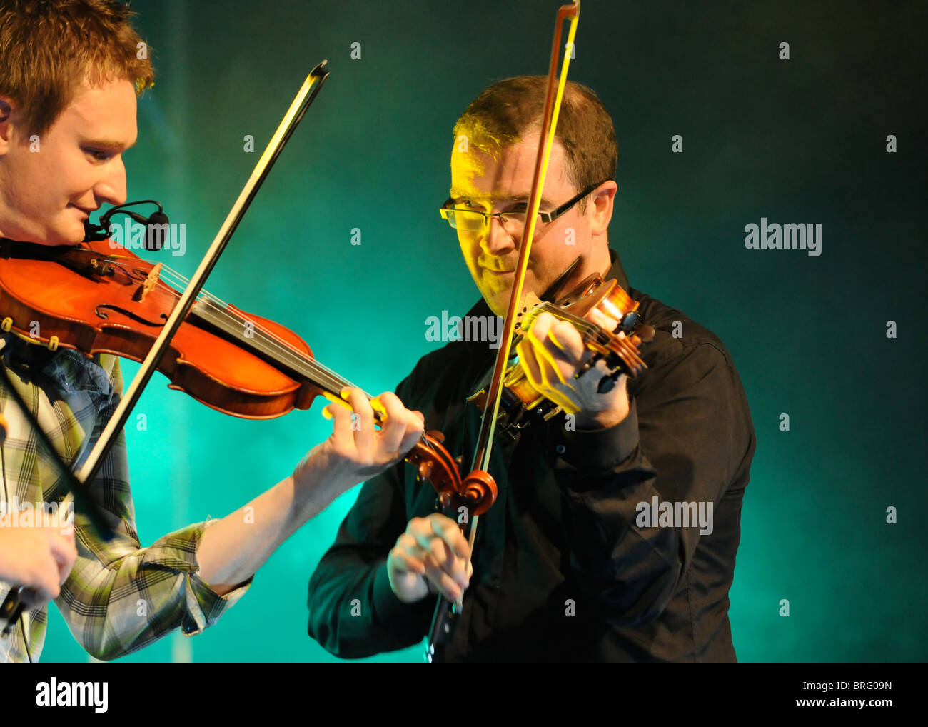 Fiddlers Bid Scottish Band Stock Photo