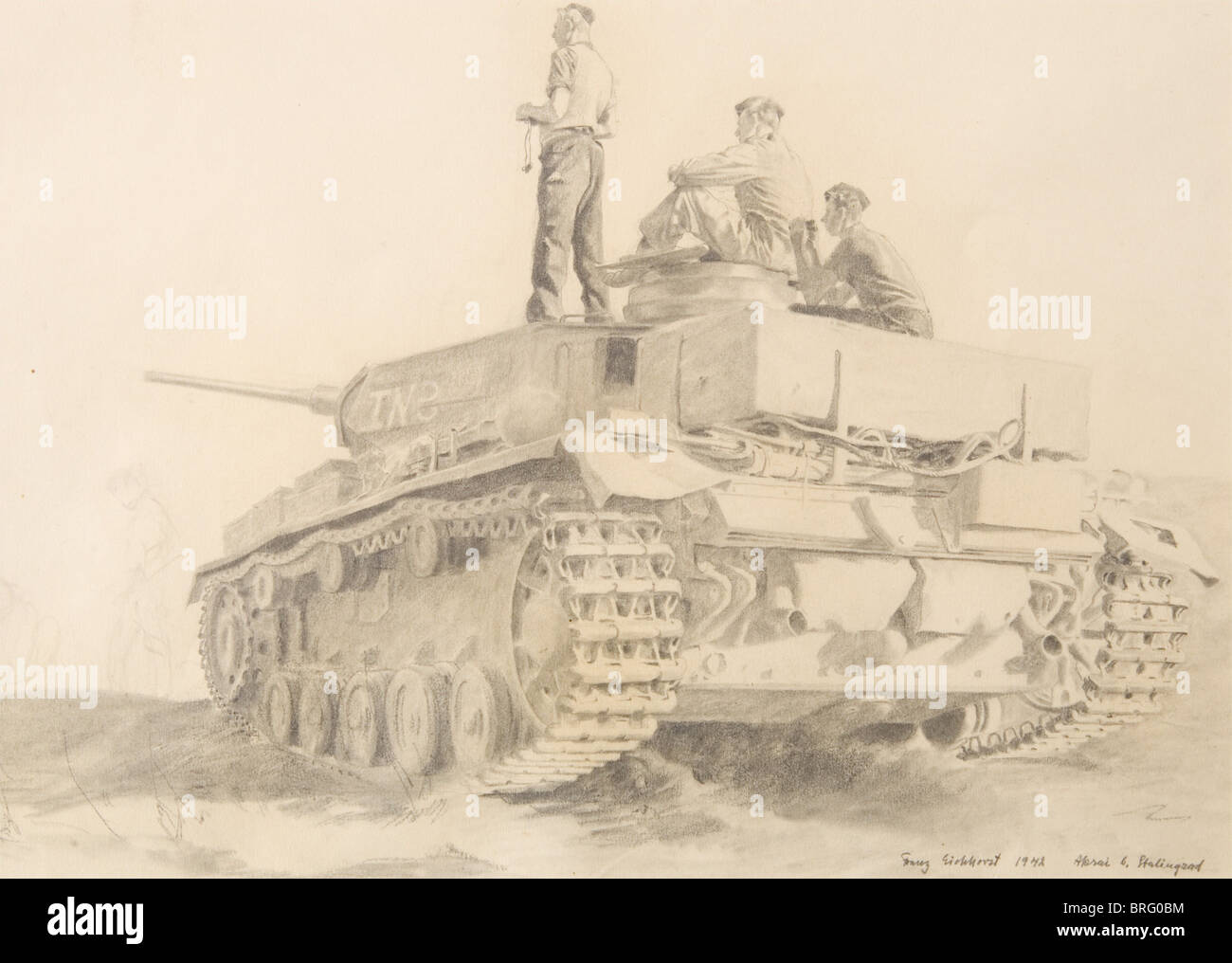 Tank position at the aksai near stalingrad large format hi-res stock ...