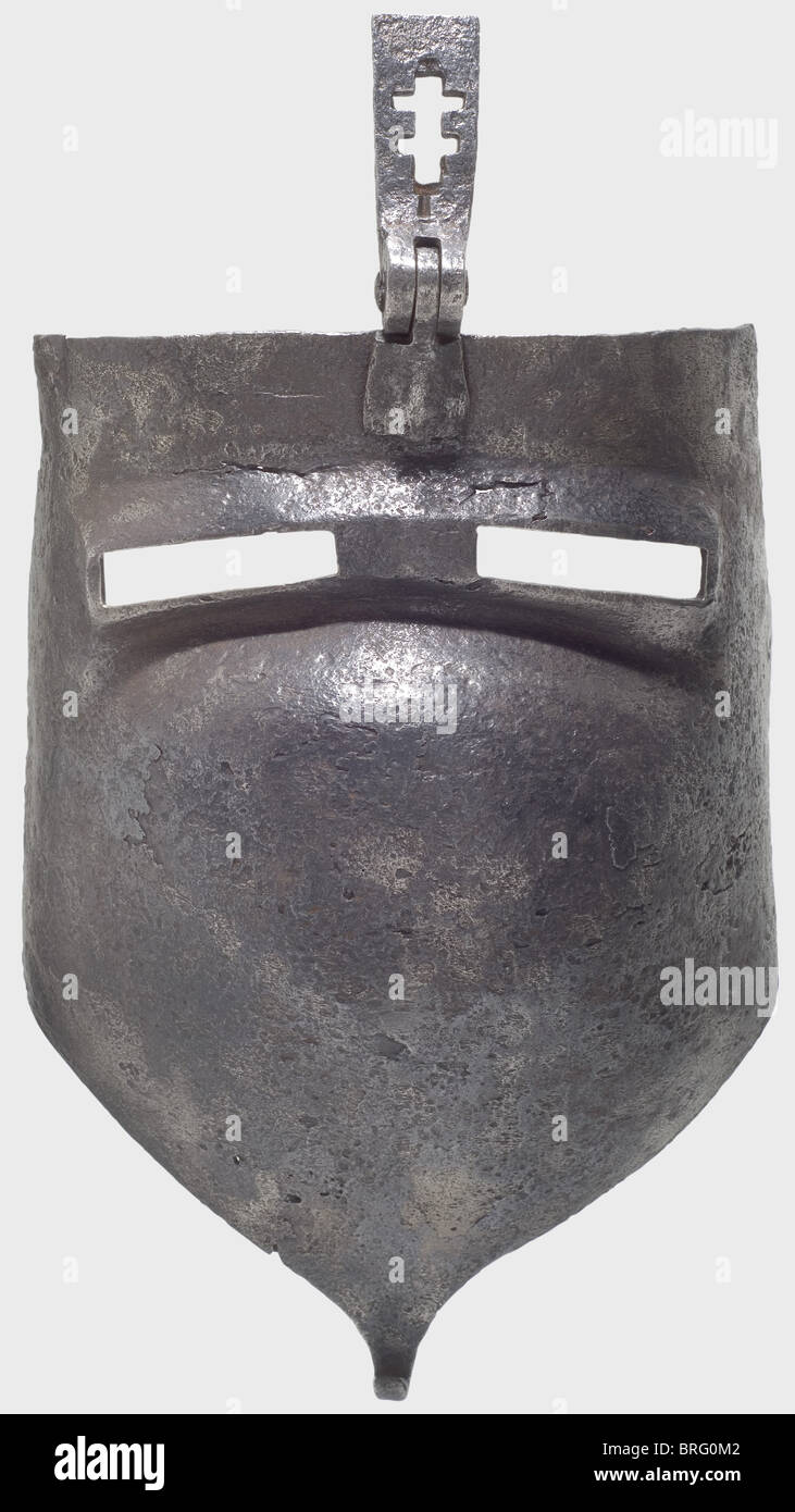 A visor for a German half of the 14th century,. Heavy