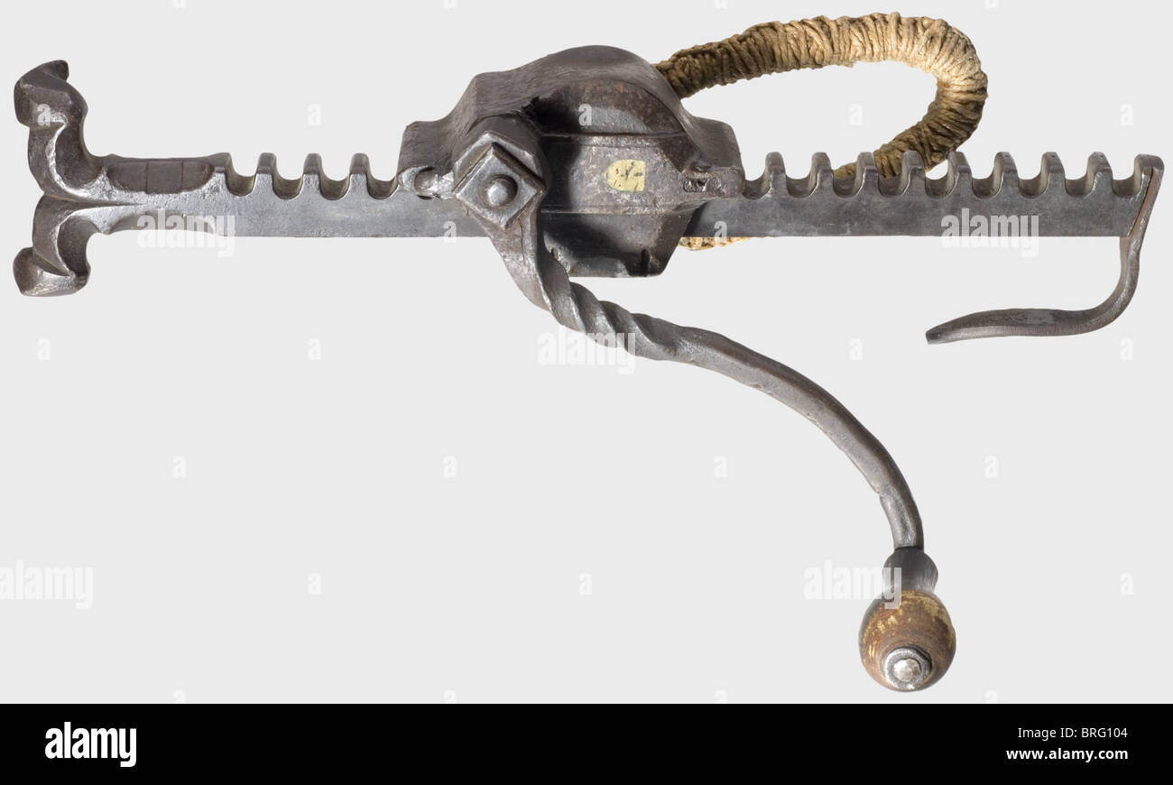 A crossbow cranequin, Nuremberg, 1st half of the 16th century Iron