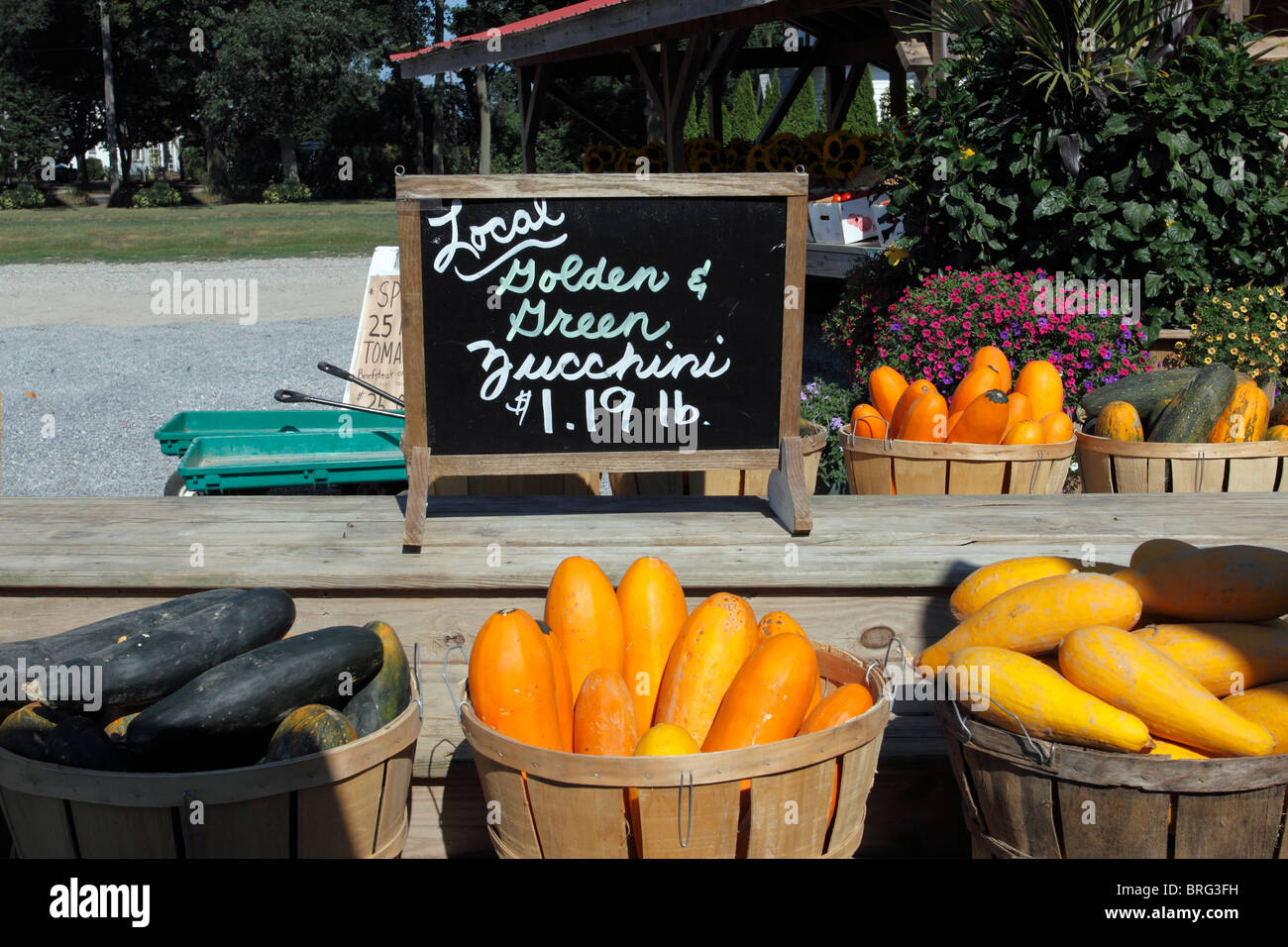 Farmstand on north fork of eastern Long Island NY Stock Photo Alamy