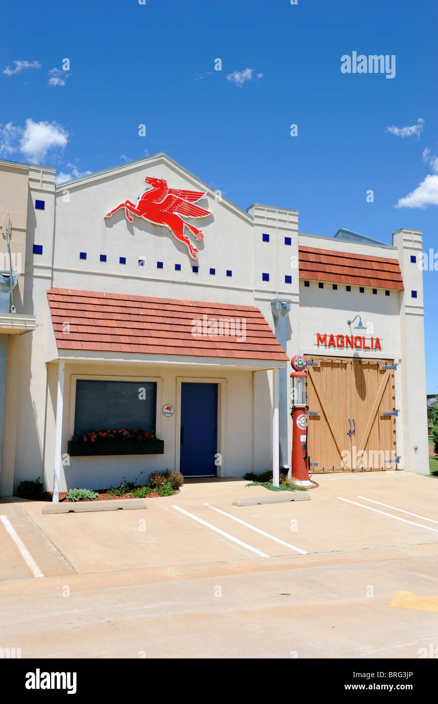 Restored Mobil Gas Station National Route 66 Museum Elk City Oklahoma Stock Photo Alamy