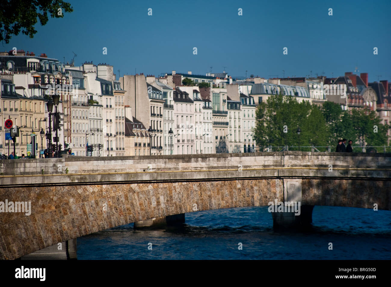 Bridge view over the Seine in Paris France Stock Photo