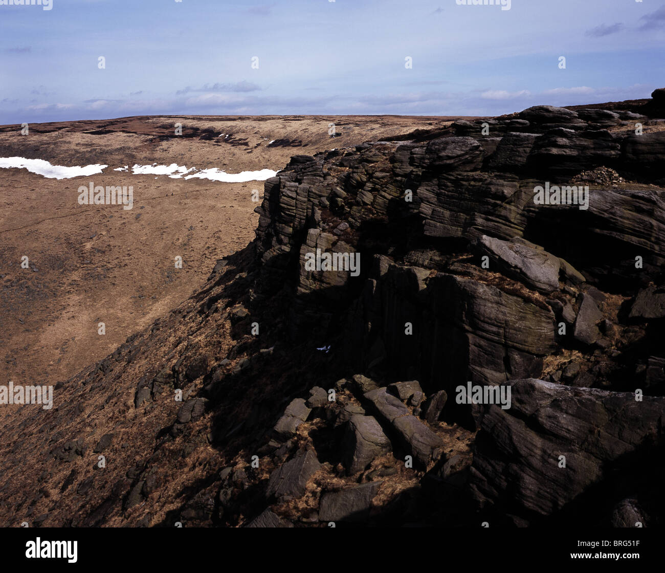 Great Dove Stone Rocks and Ashway Rocks winter above Dove Stone ...