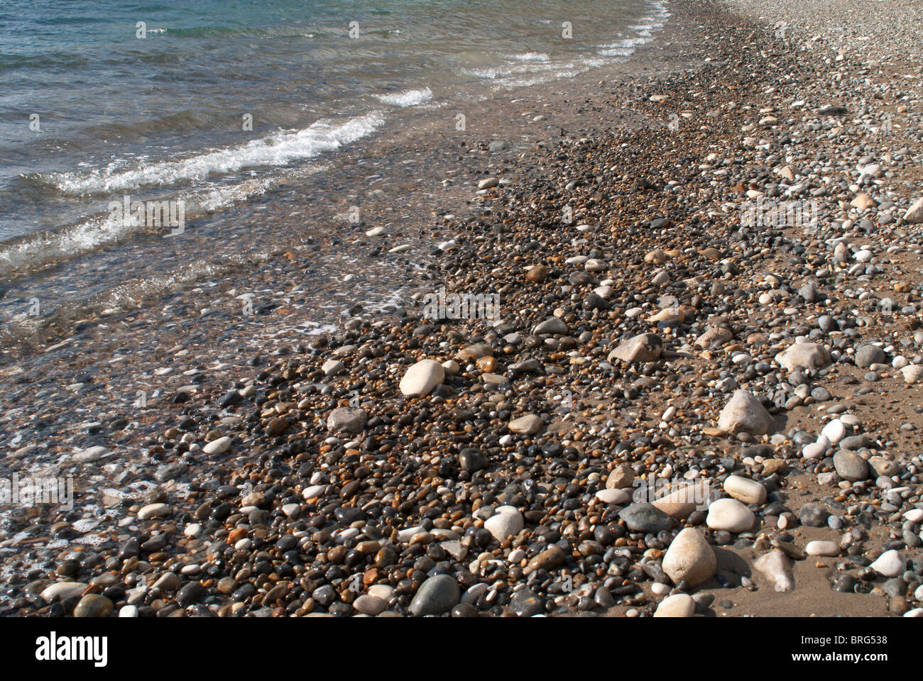 Pebbles on a Beach Stock Photo