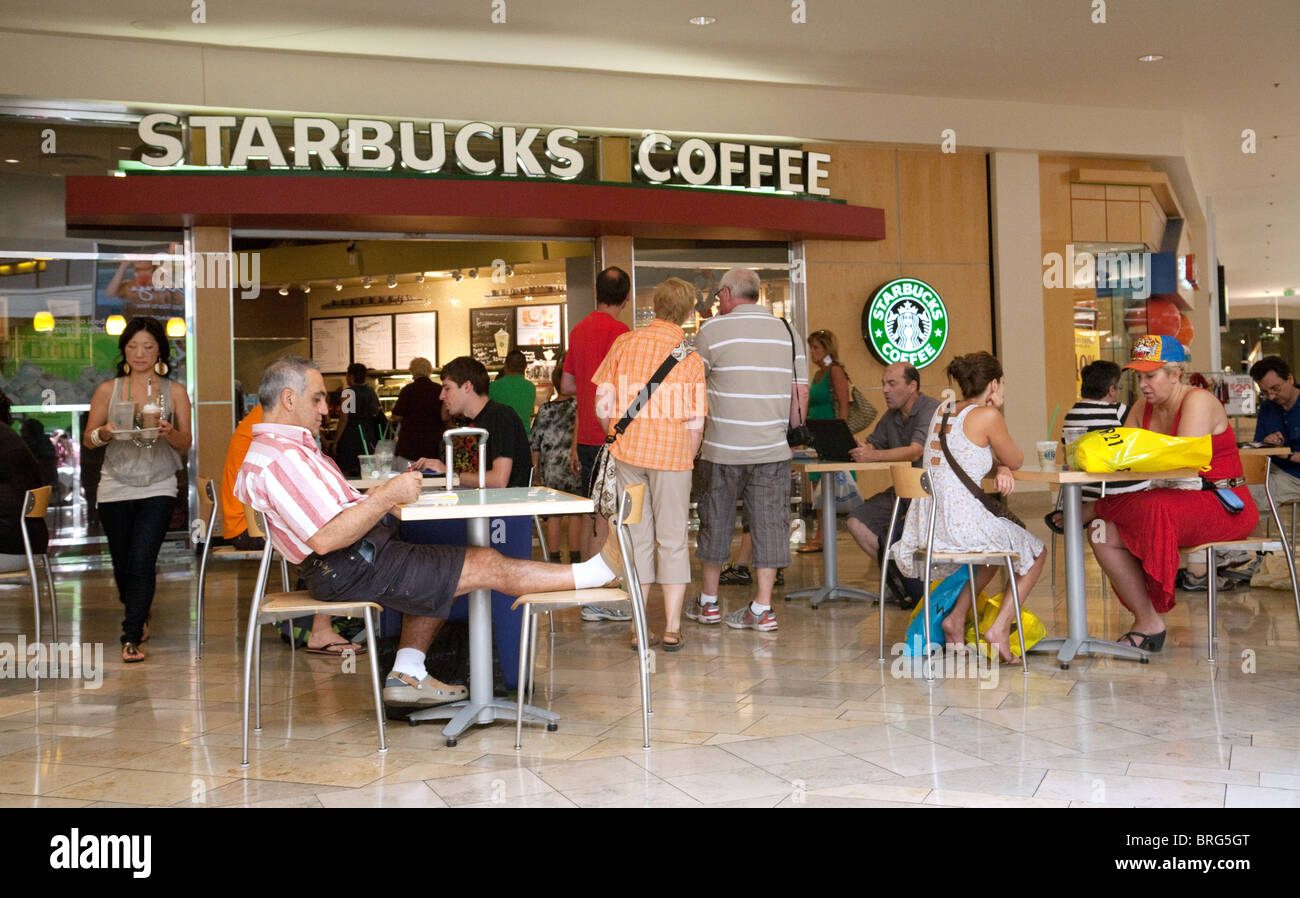 Starbucks coffee bar, the Fashion Show Mall, Las Vegas USA Stock Photo