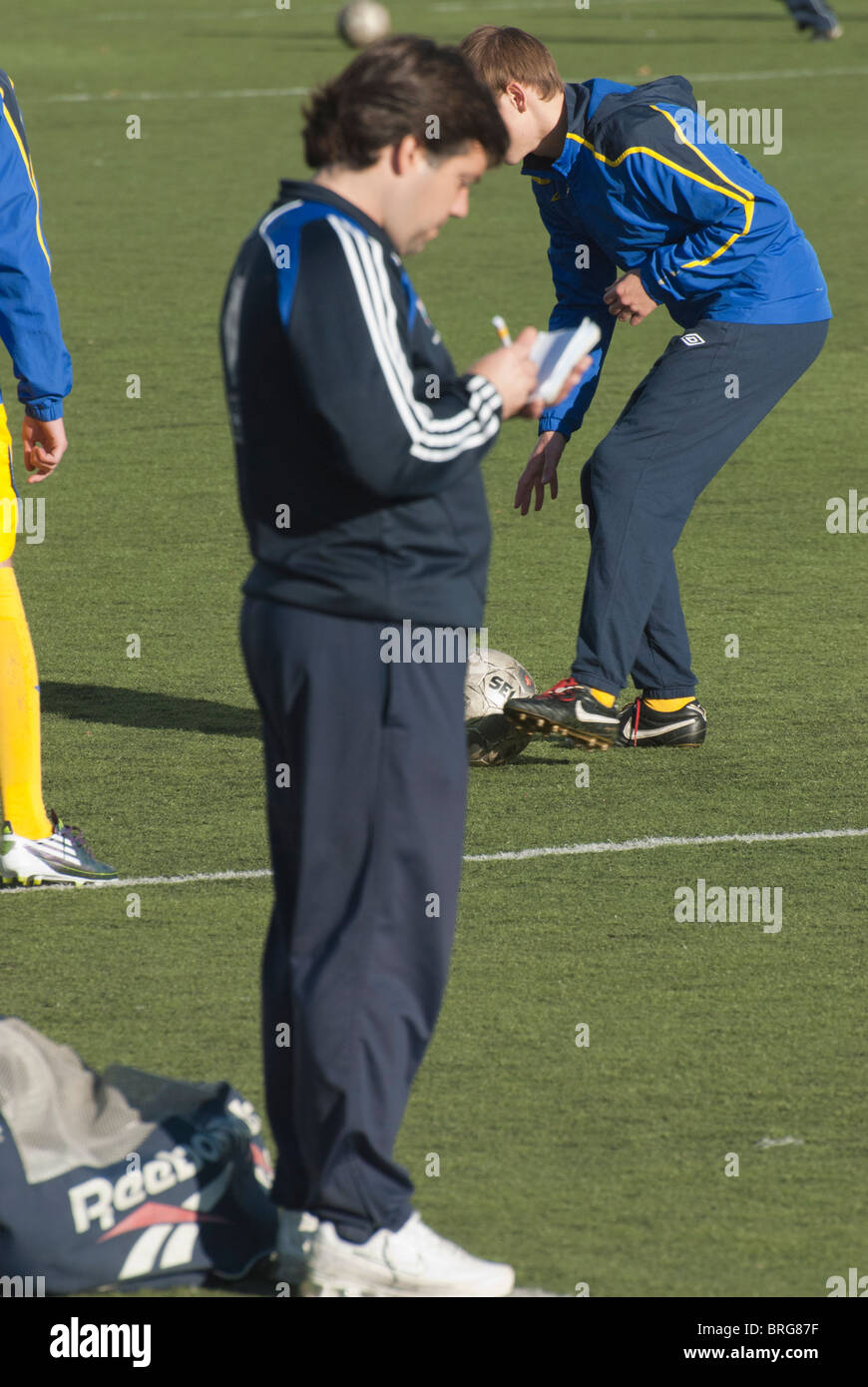 During break between two half of the football match Stock Photo - Alamy