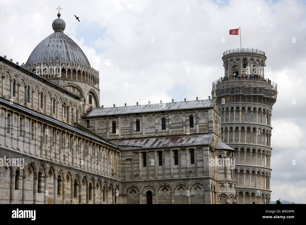 The Catherdral and Leaning Tower of Pisa Stock Photo