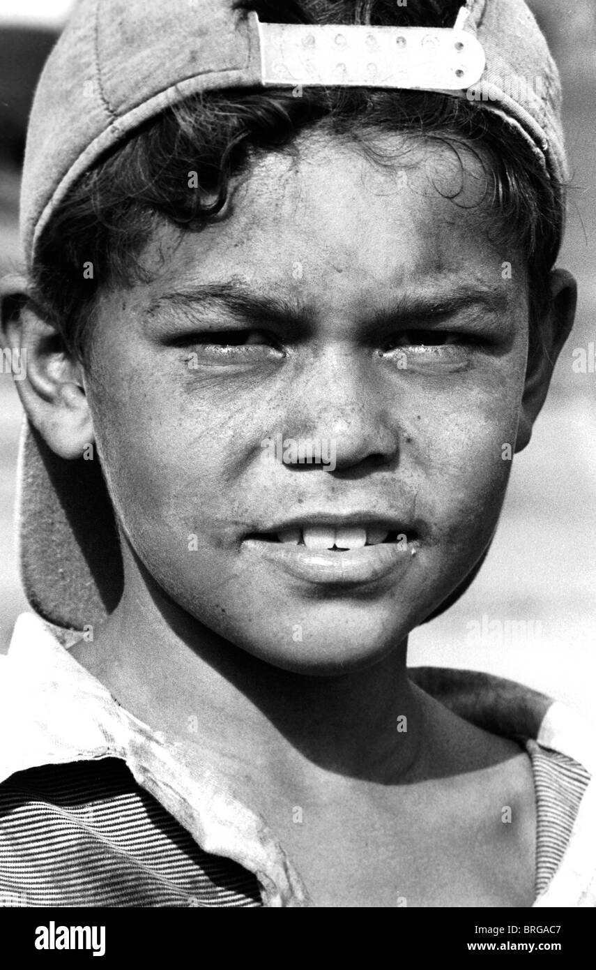 Child labor in South America. Child working as agricultural temporary worker in Minas Gerais State, Brazil. Stock Photo