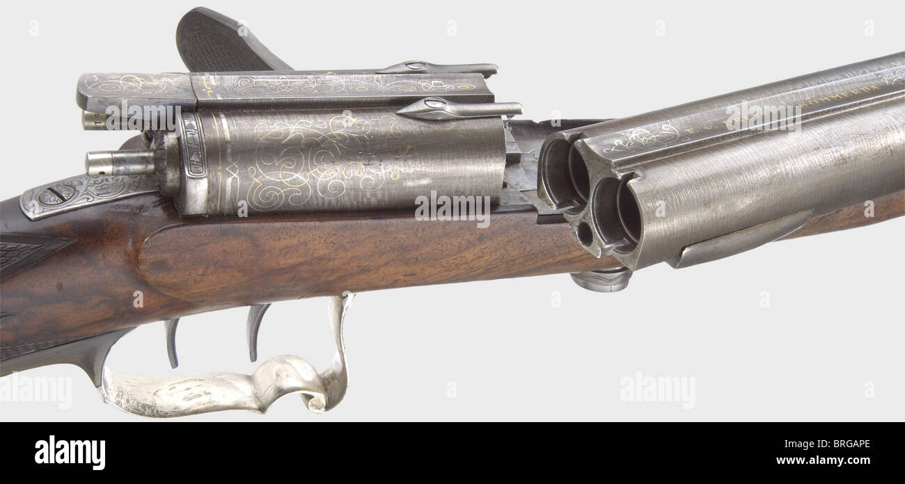 A doublebarrelled needlefire shotgun,Franz von Dreyse,Sömmerda,circa