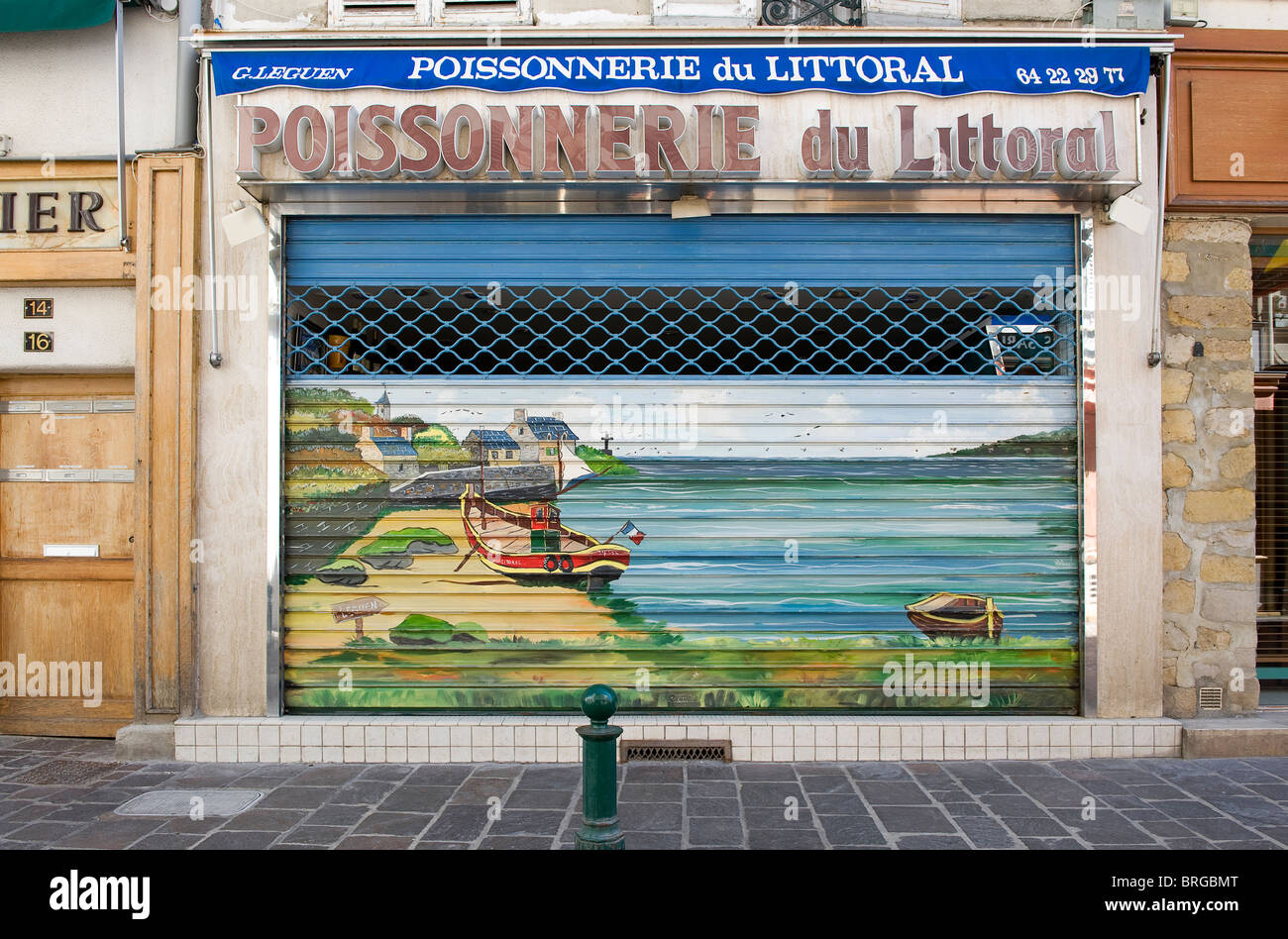 fishmongers shop, fontainebleau, france Stock Photo