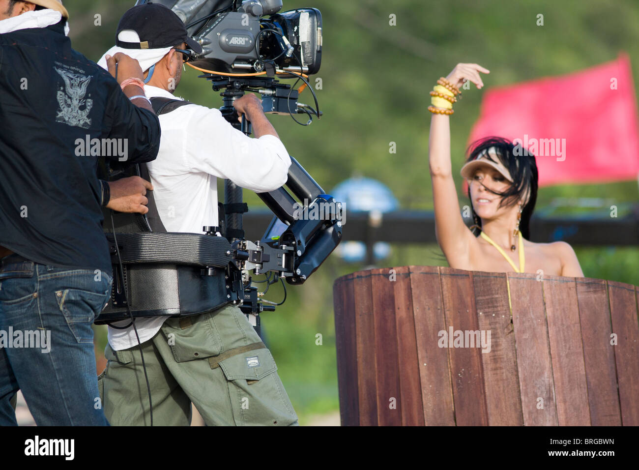A movie camera on the set of a Bollywood production Stock Photo Alamy