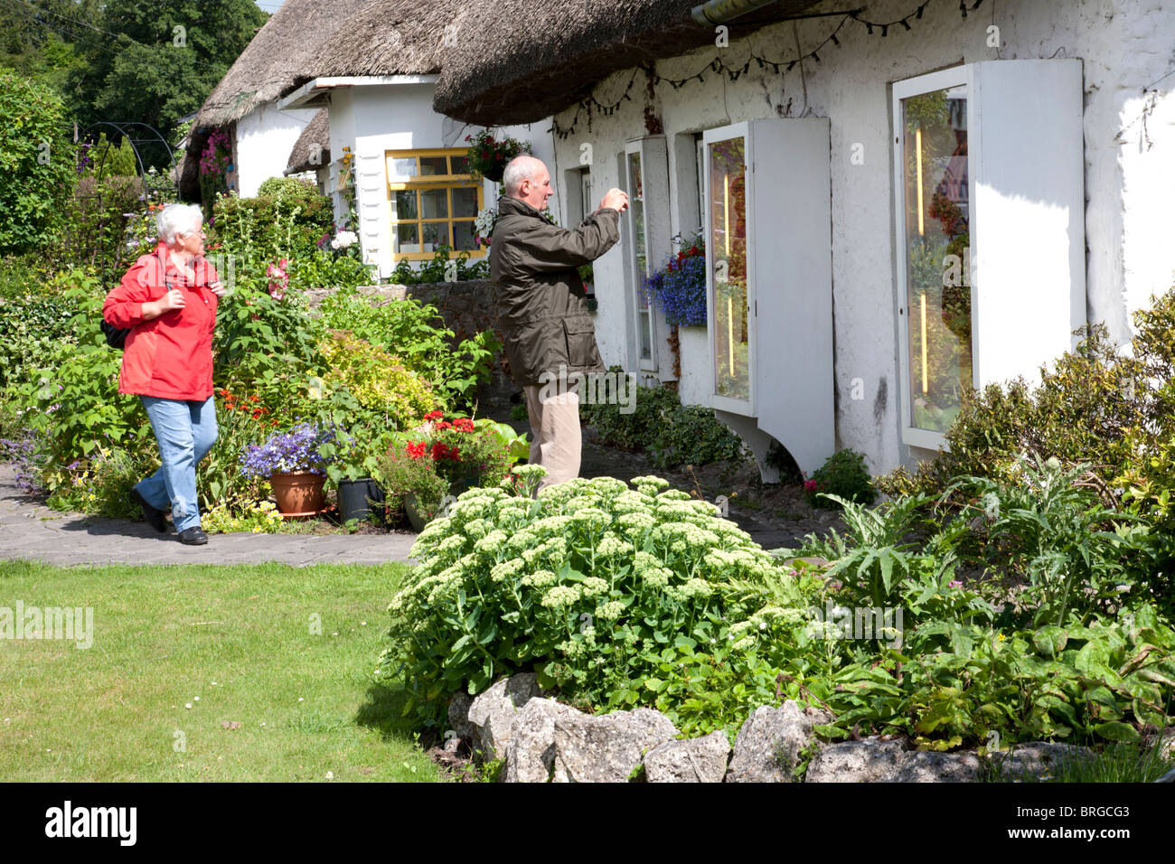 Irish thatched cottages, Adare County Limerick, Ireland Stock Photo Alamy