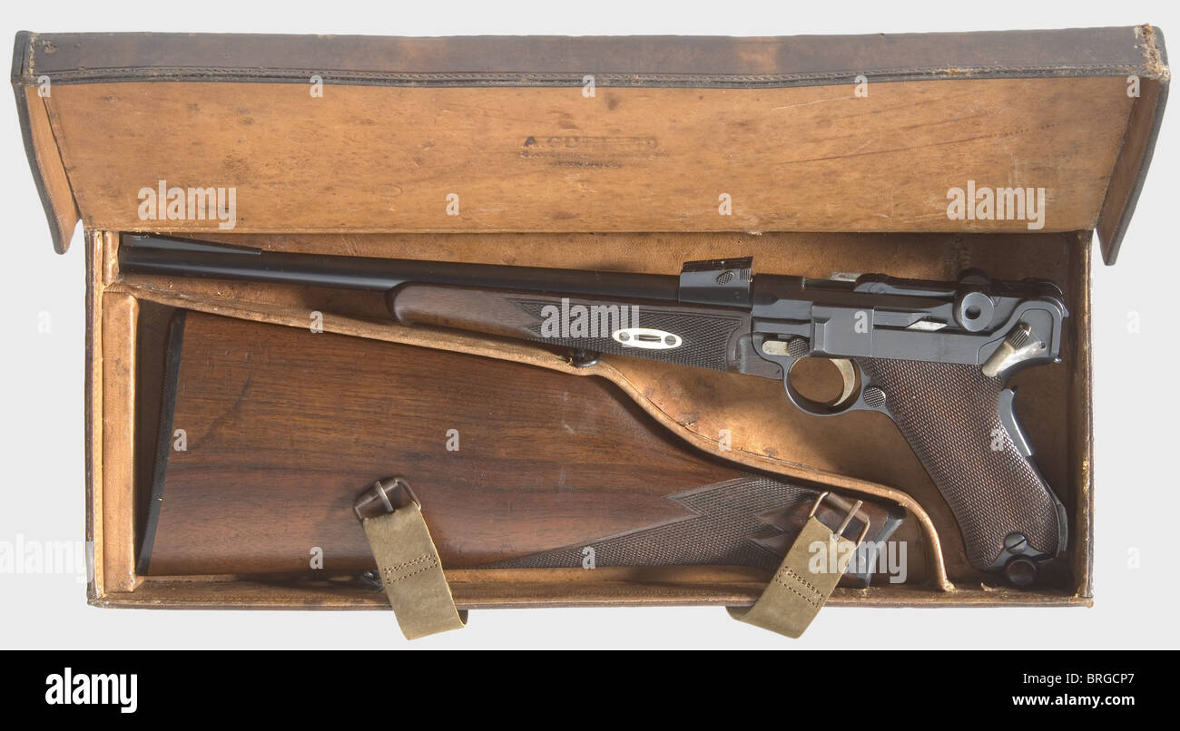A Parabellum Carbine Mod.1902 in its case,manufactured in 1904/05 ...