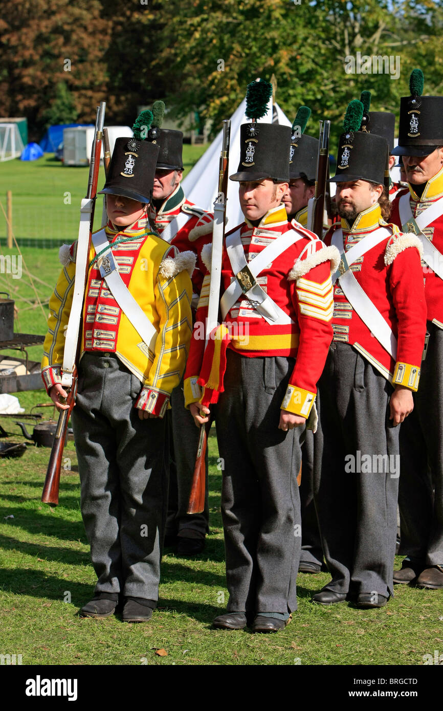 Men of the Light Infantry at a recreation of the Battle of Waterloo in
