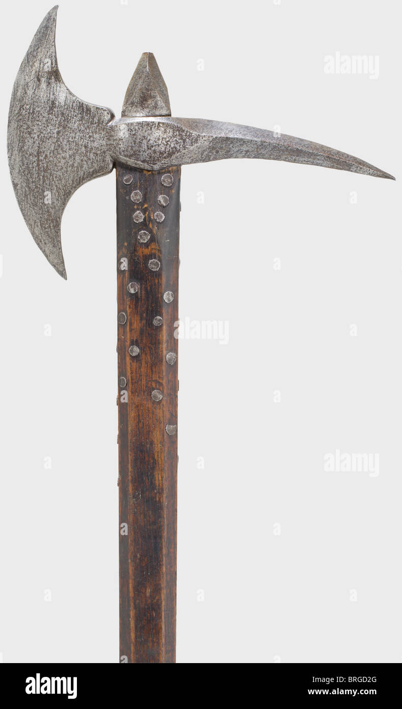 A Southeast European battle axe, 16th/17th century Heavy, short axe