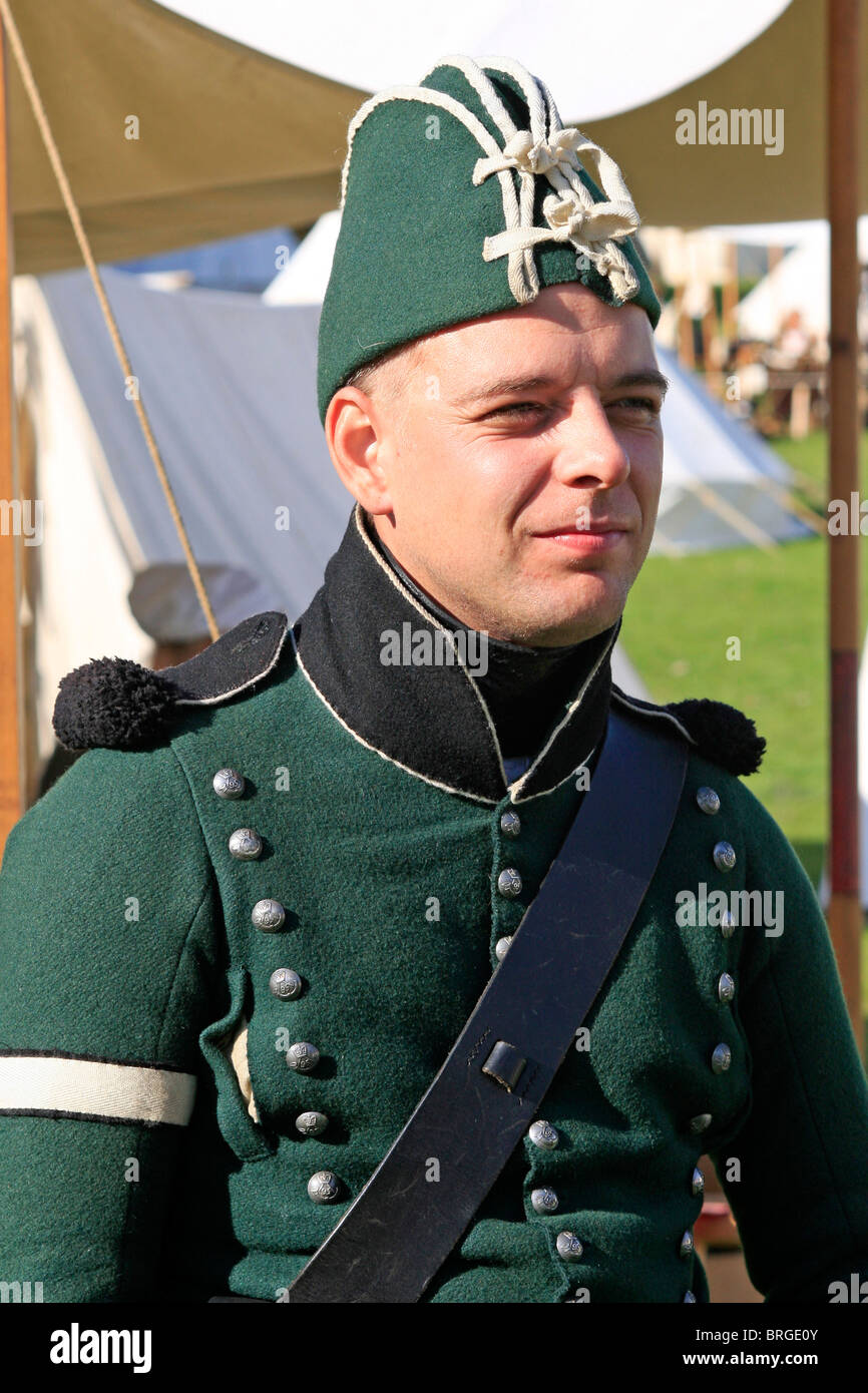 Soldier of the 95th Rifles Light Infantry - Sharpe's Rifles Stock Photo