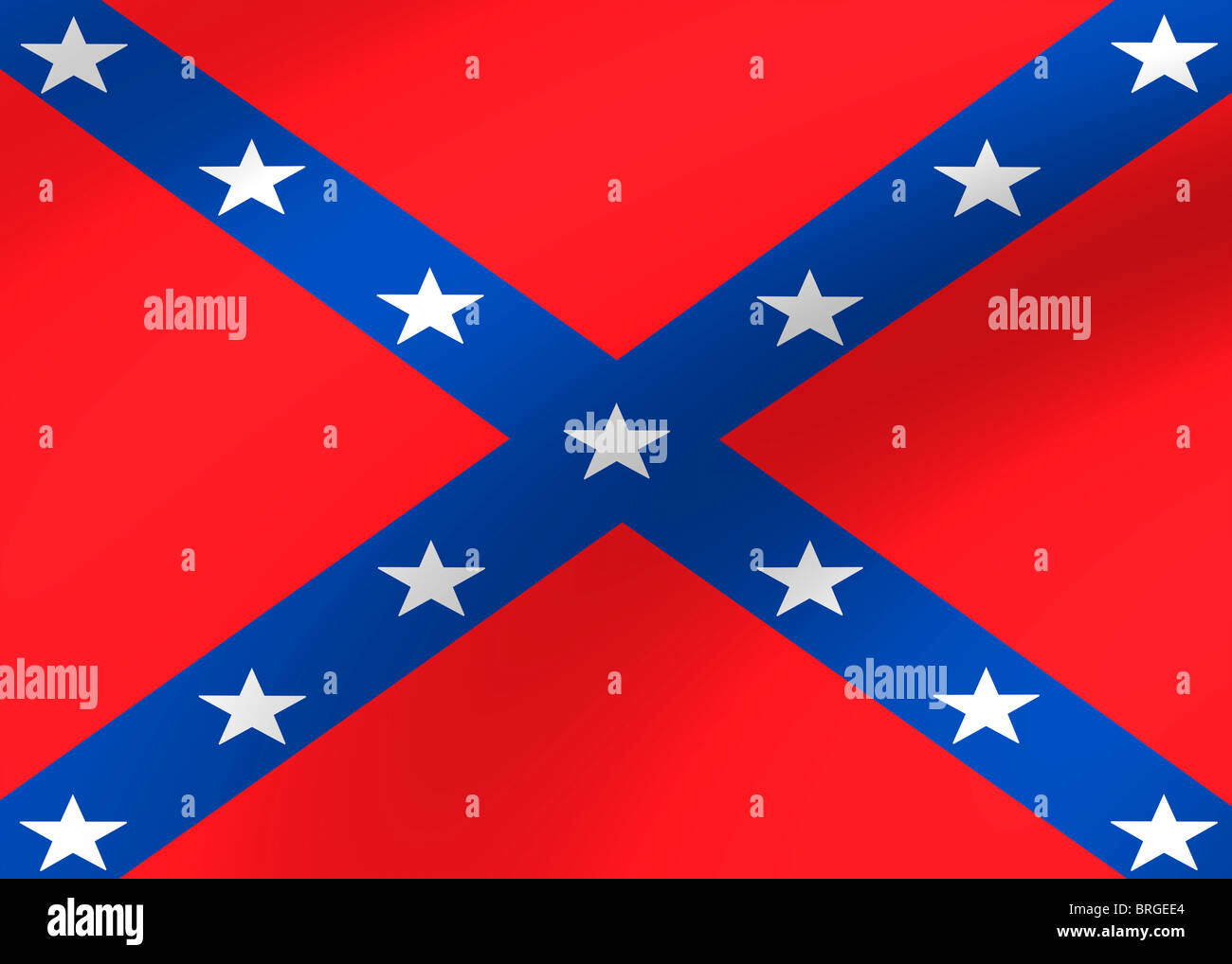 Battle flag of the US Confederacy Stock Photo