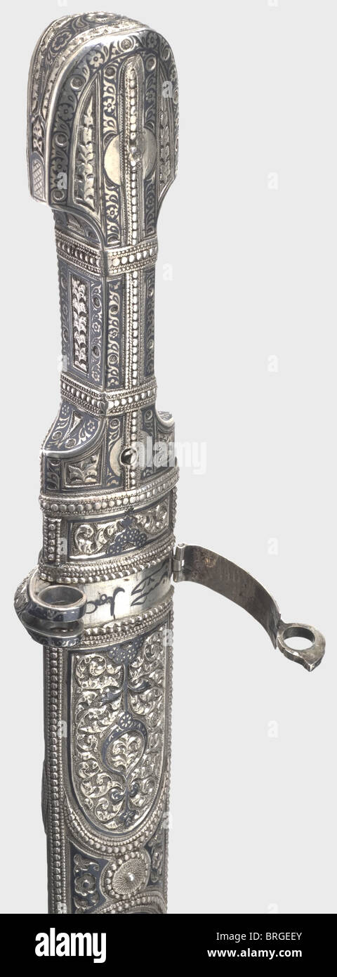 A double-sided Caucasian kinjal,circa 1900 Double-edged polished steel ...
