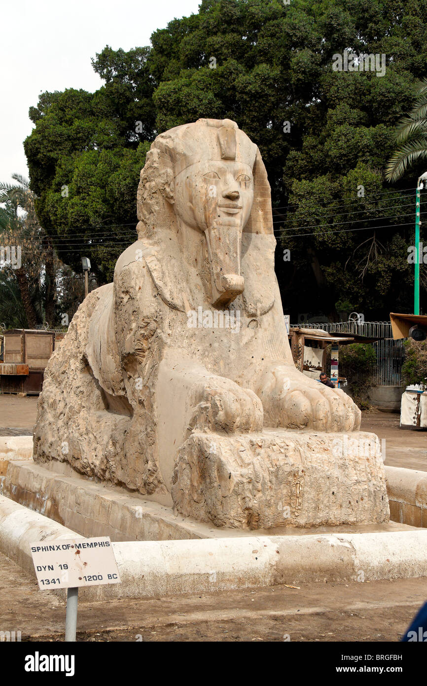 The Alabaster Sphinx in Memphis, Egypt Stock Photo - Alamy