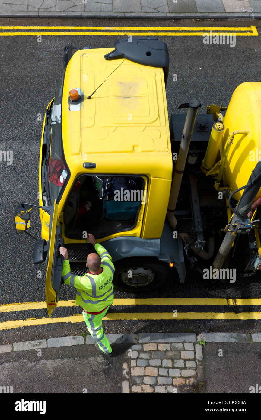 Yellow lorry Cab Stock Photo