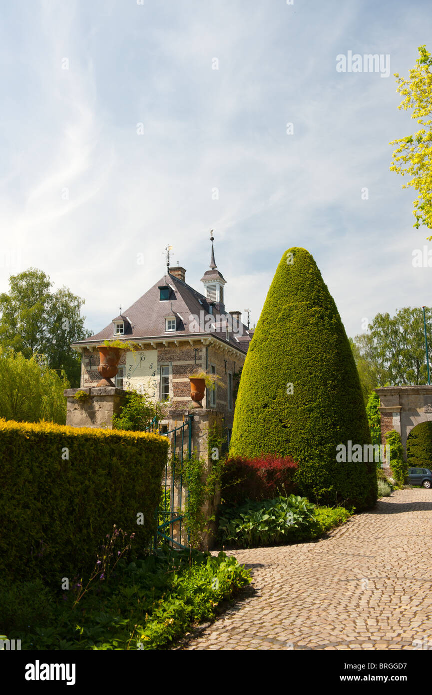 Dutch baroque castle Wijlre and beautiful garden  Stock Photo