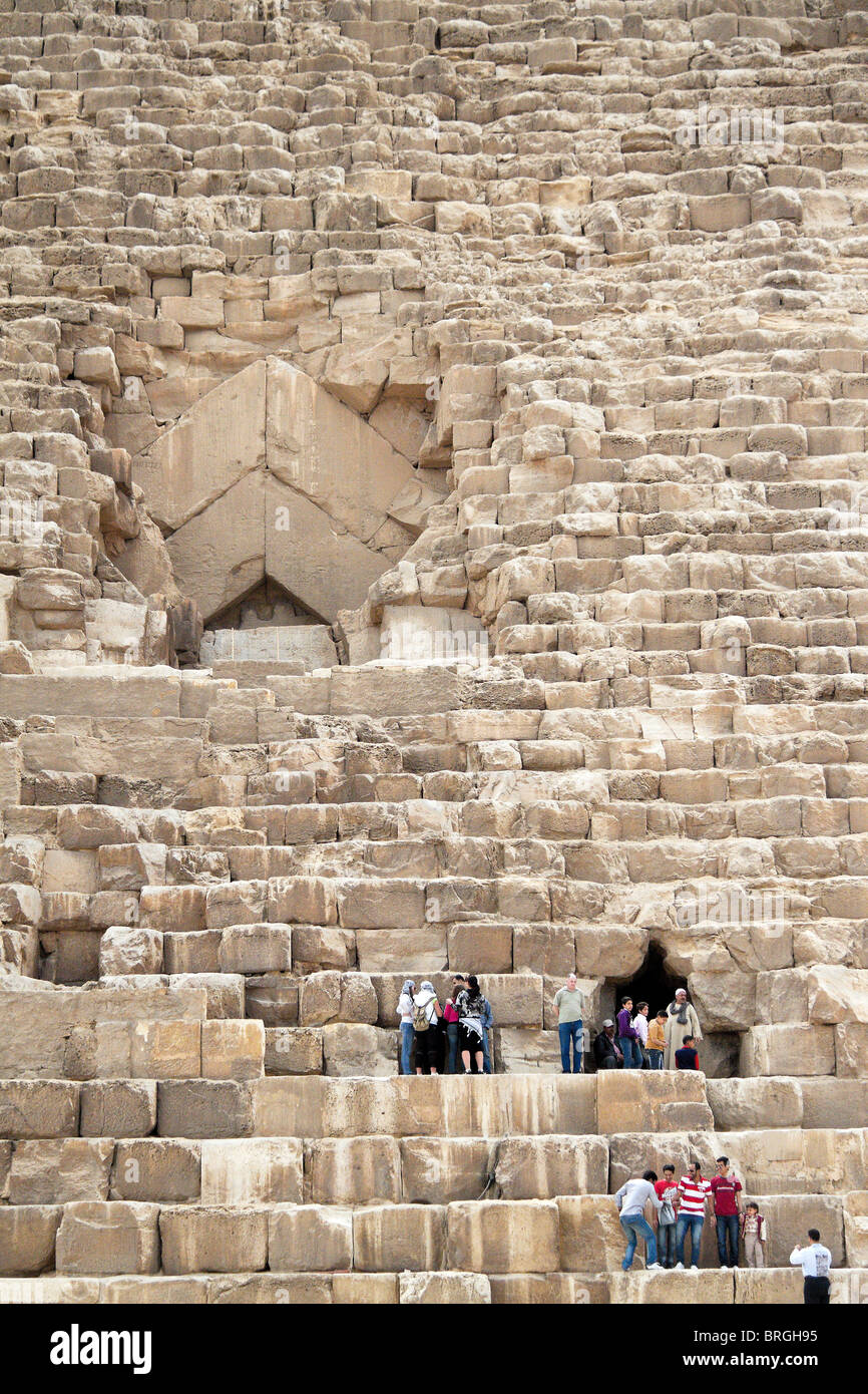 Highlight of a trip to Egypt is the Great Pyramid of Giza Stock Photo ...