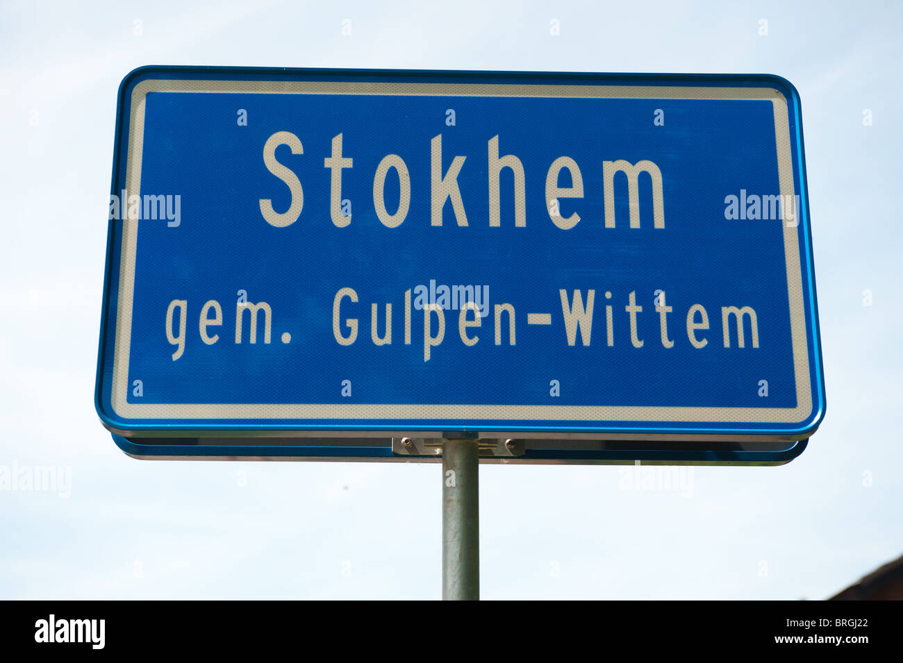Village board Stockem Gulpen-Wittem Stock Photo