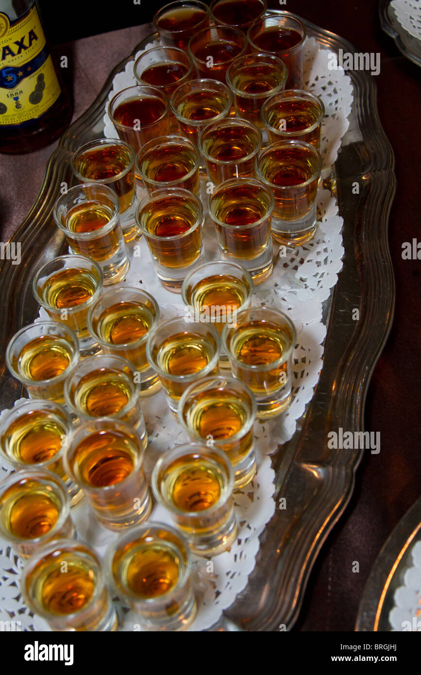 alcohol drink shot glass Stock Photo