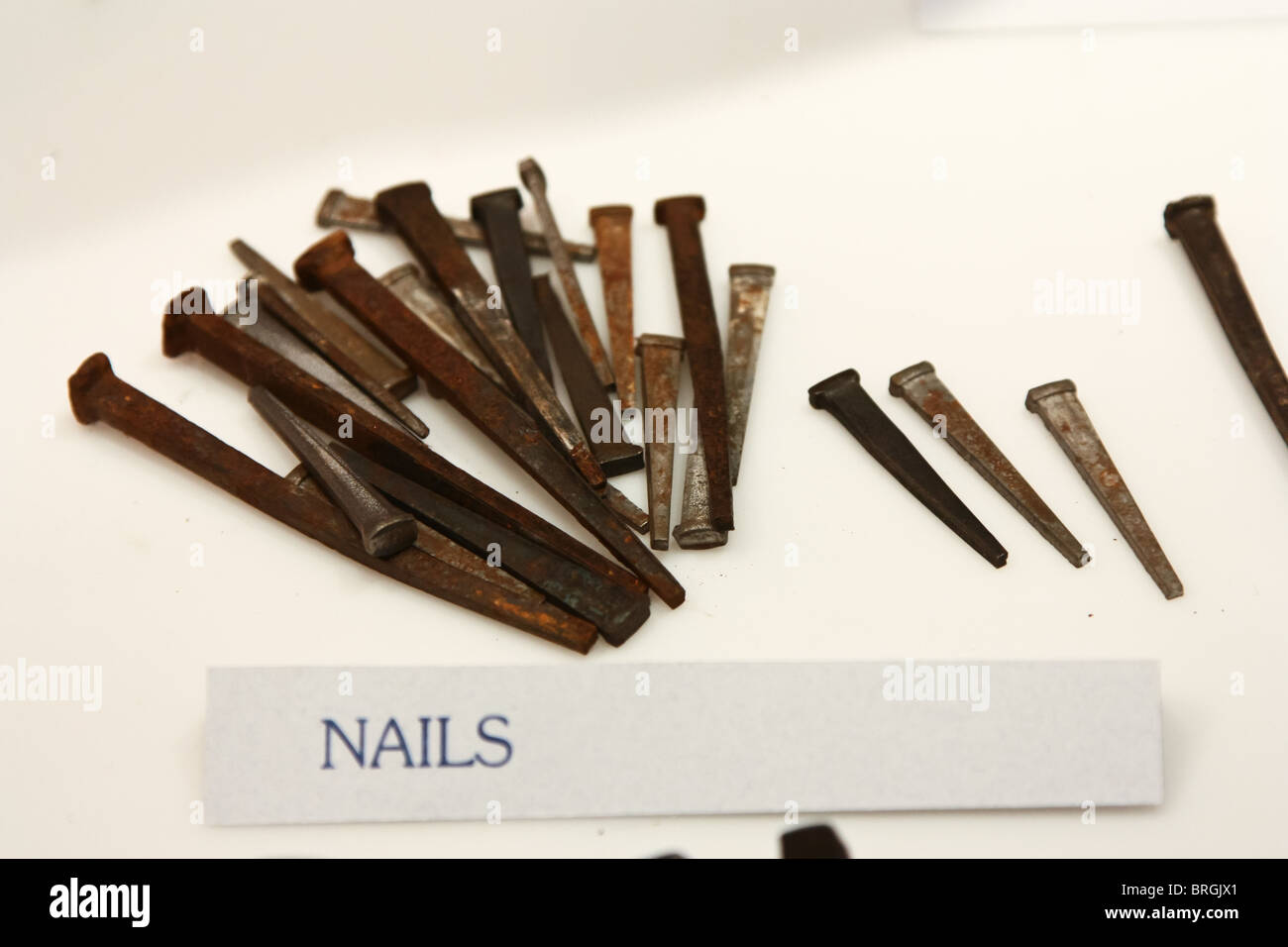 rusted nails Stock Photo
