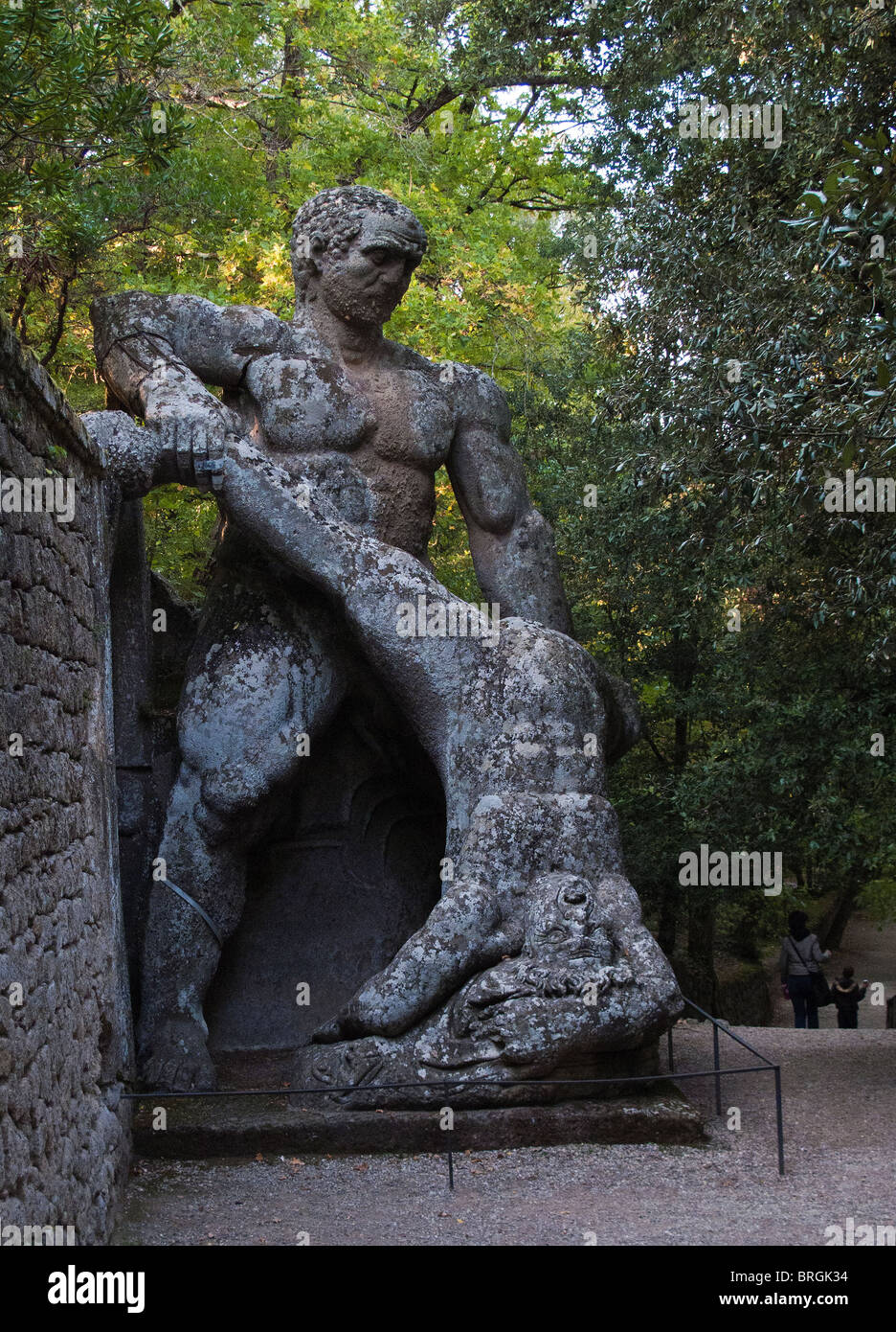 Statue In The Unusual Gardens Of Sacro Bosco In Bomarzo Lazio