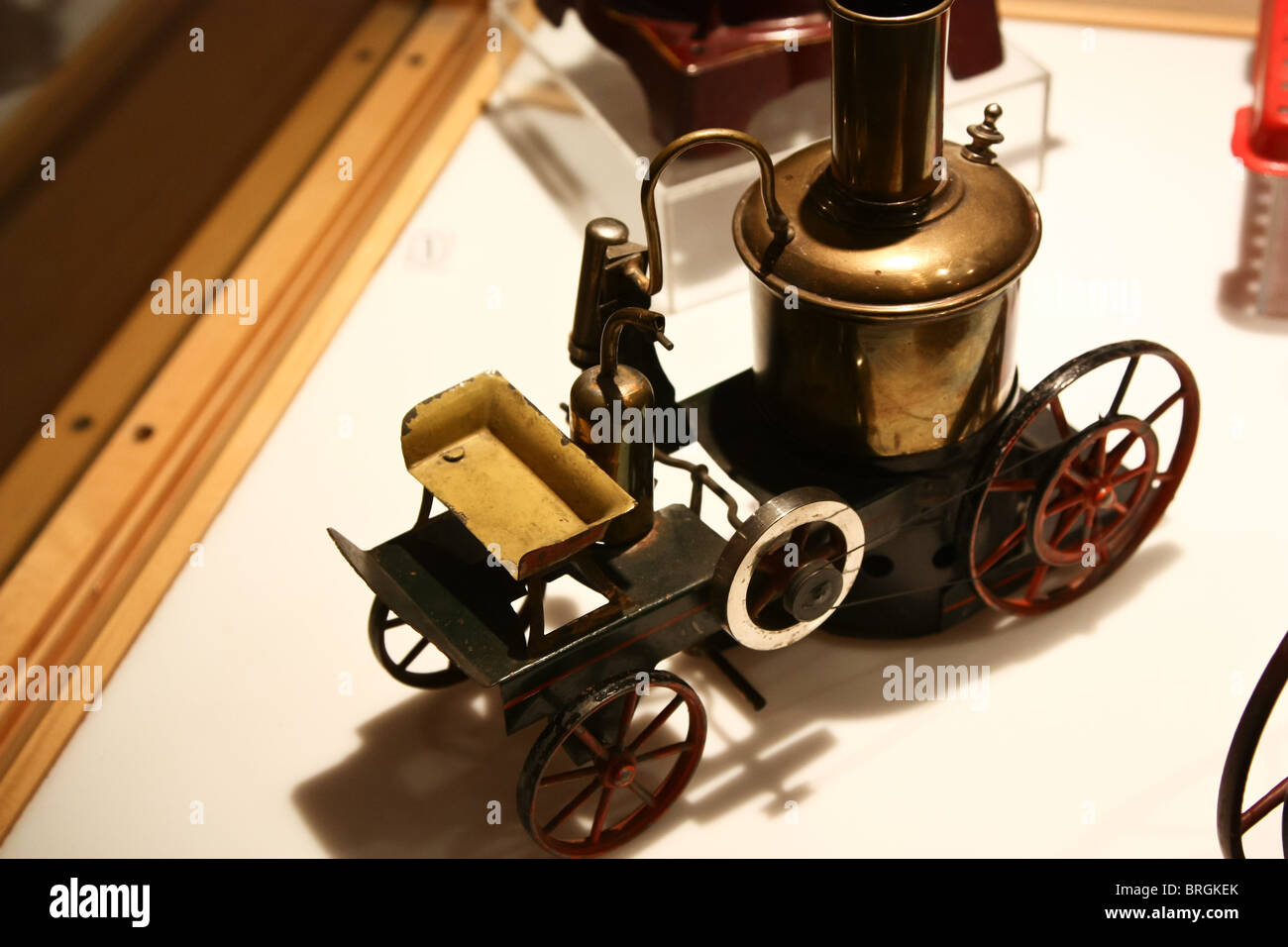 vintage steam engine toy Stock Photo