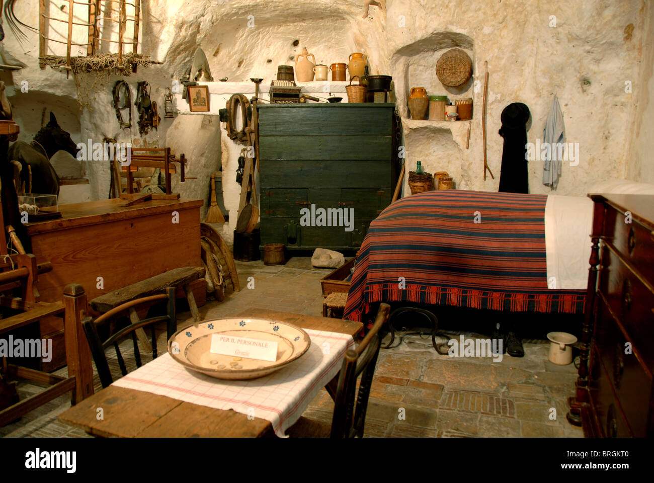 Cave dwelling  Matera di Sassi, Basilicata, Italy Stock Photo