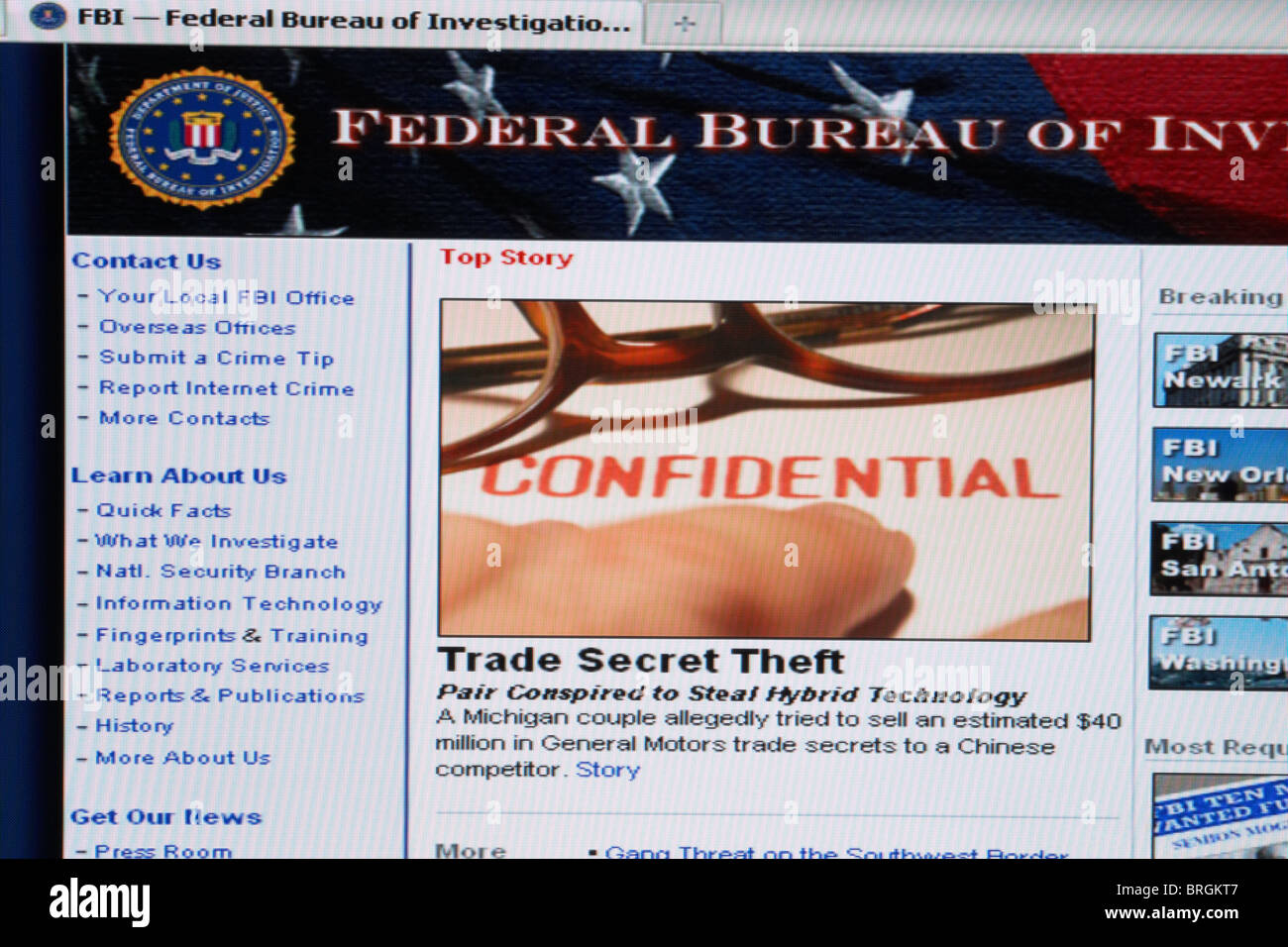 Fbi computer hi-res stock photography and images - Alamy