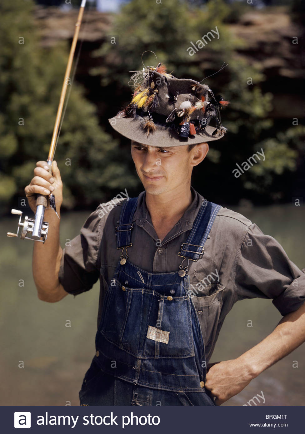 fly fishing hat with flies