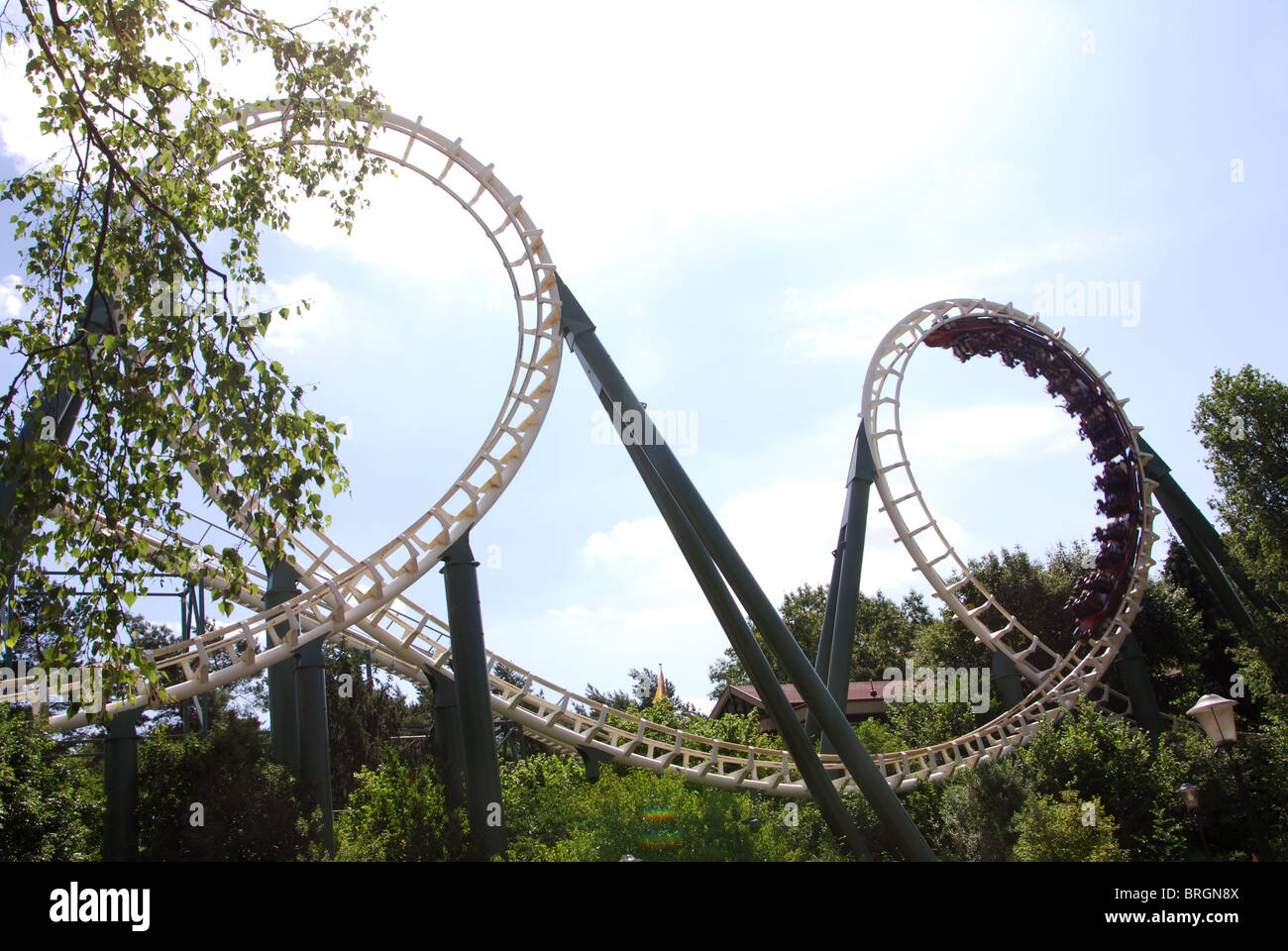 detail of roller coaster at Efteling theme park Kaatsheuvel Netherlands ...