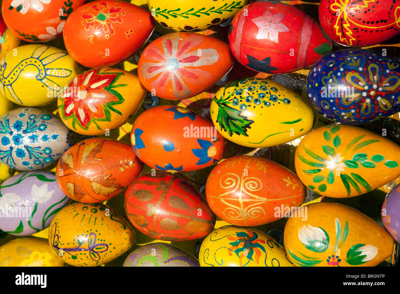 Close up of Ukrainian Easter eggs (Pysanky) at the Kiev Pechersk Lavra (1015) in Kiev, Ukraine Stock Photo