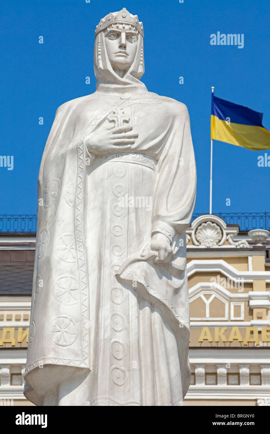 Monument to Princess Olga in Kiev, Ukraine Stock Photo